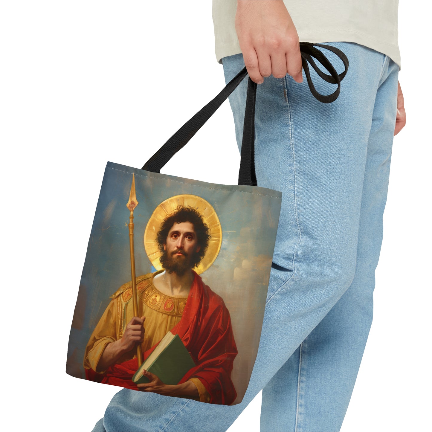 Saint Thomas the Apostle Tote Bag - Large Medium Small Faith Art Bag - Catholic Faith Purse - Religious Carry All Reusable