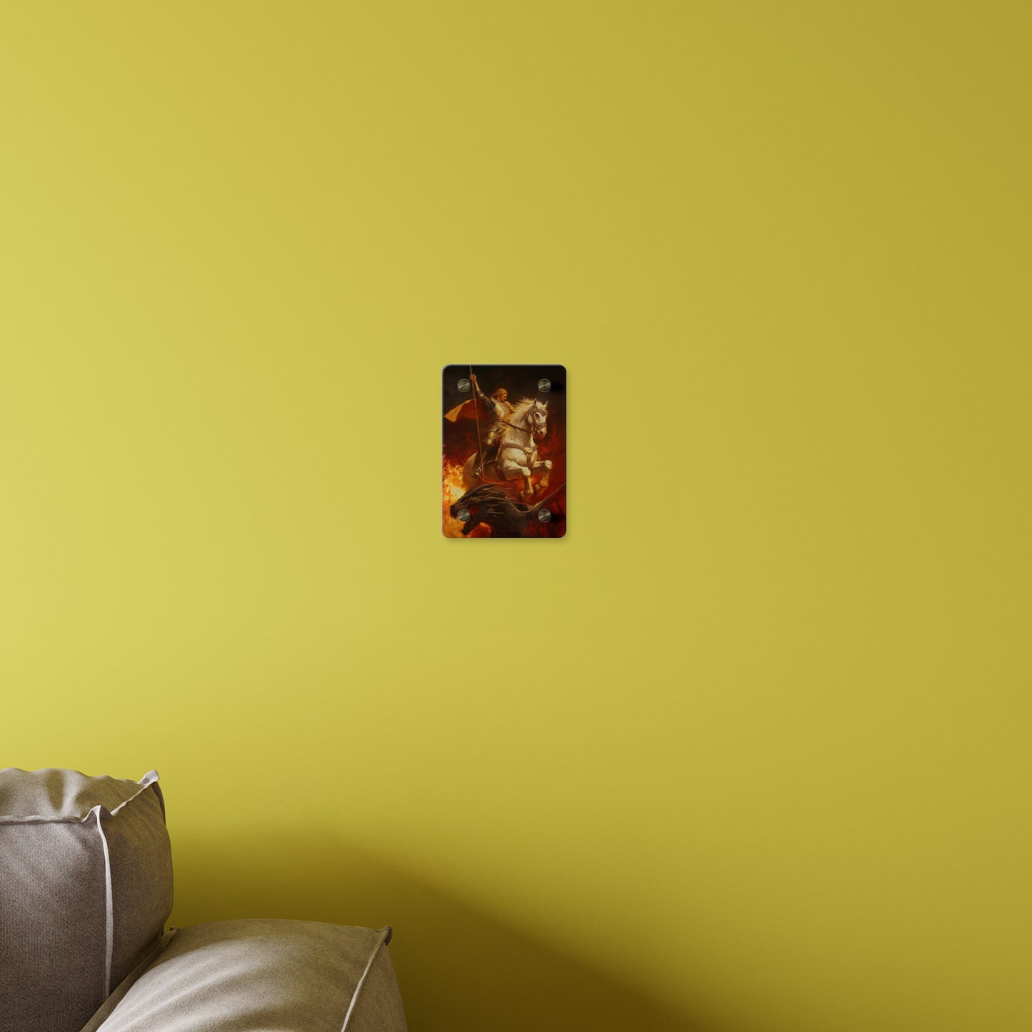 Saint George Wall Art Panel - Ready to Hang Acrylic Print - Catholic Saint Art - Patron Saint Print - No Frame needed