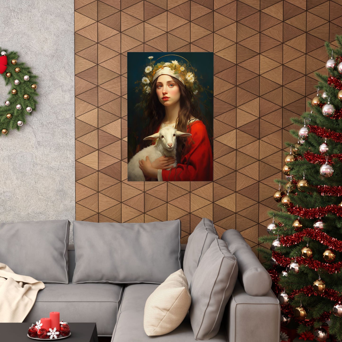 Saint Agnes of Rome Print - Sanctified Souls Print - Multiple Sizes - Premium Matte Vertical Posters