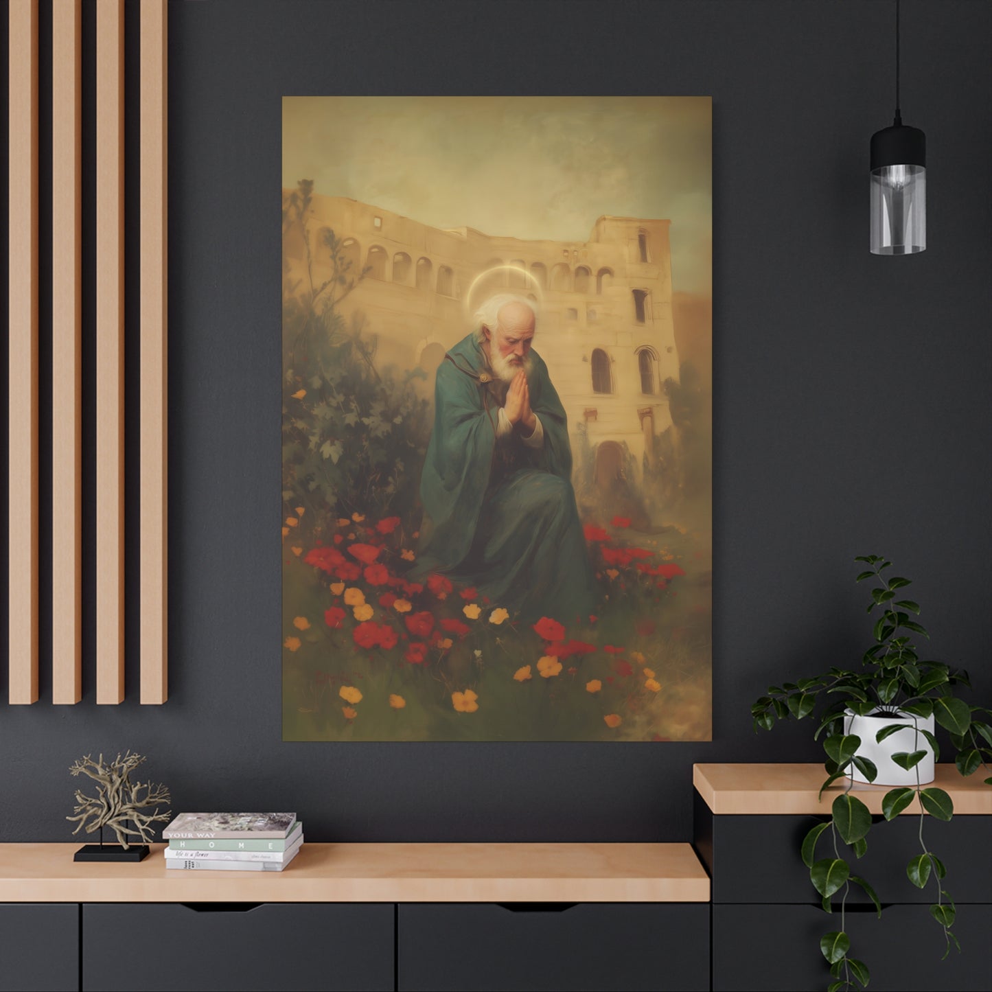 Saint Cyprian - Multiple Sizes - Catholic Home art - Museum Wrapped Canvas - Sanctified Souls Print - Catholic Martyr Art
