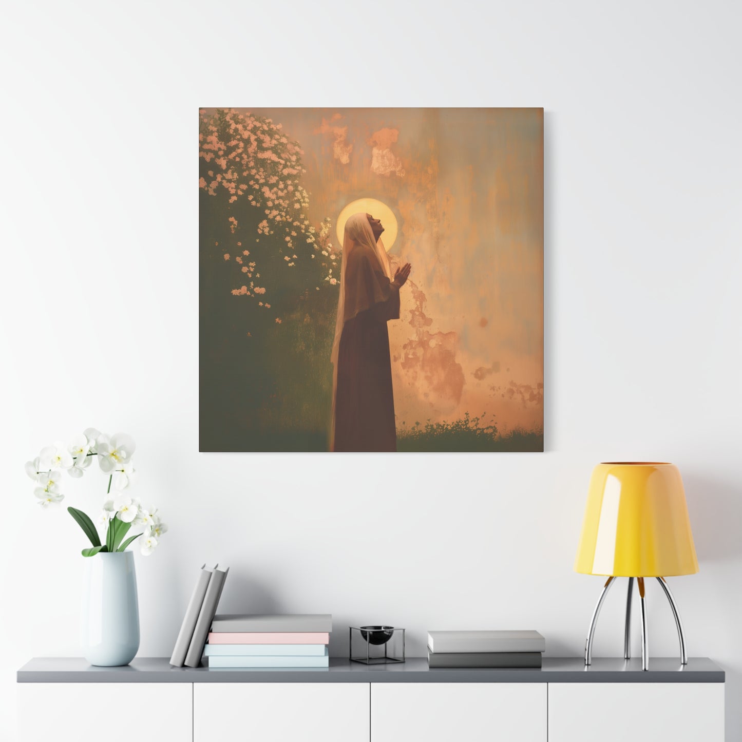 Saint Monica - Museum Wrapped Canvas - Sanctified Souls Print - Religious Art for your Home - Angel Art - Religious