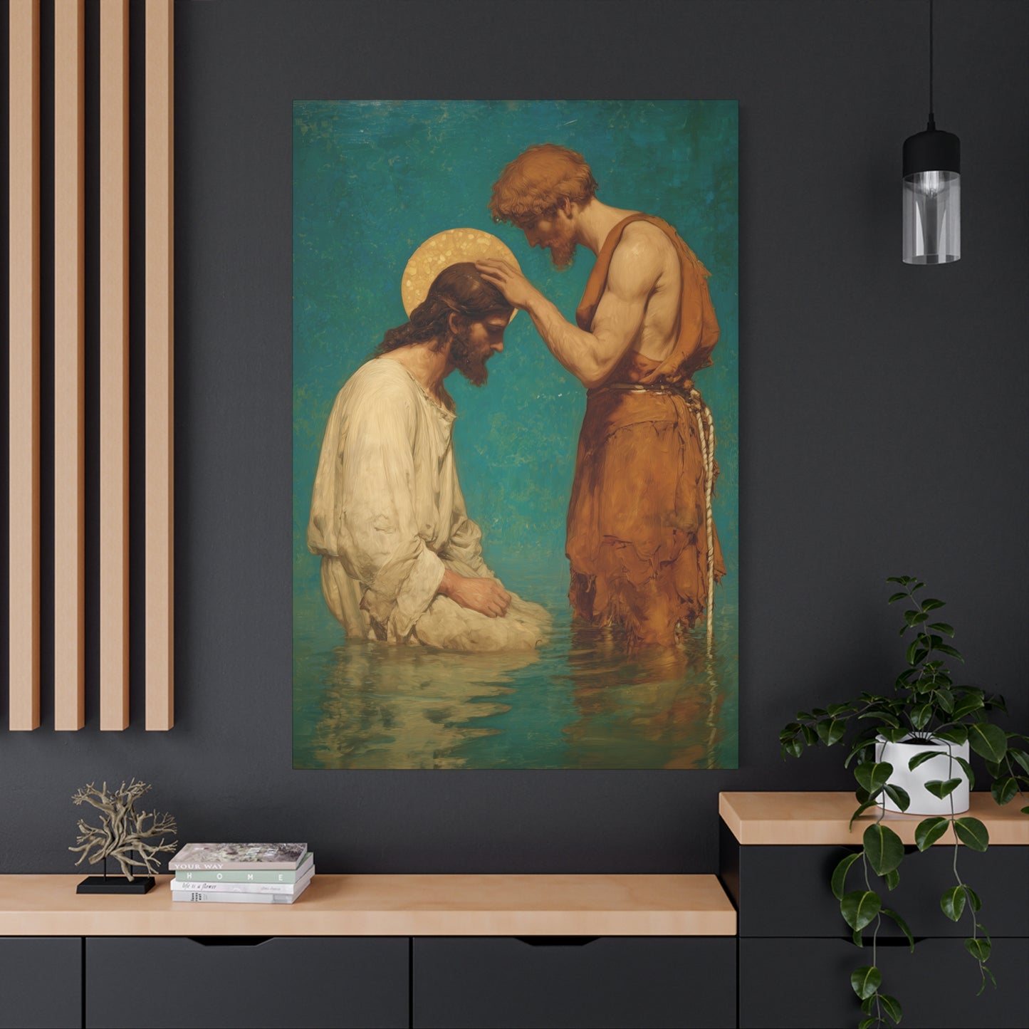 Saint John the Baptist, The Prophet and the Promise - Museum Wrapped Canvas - Print - Religious Art for your Home - Christian print