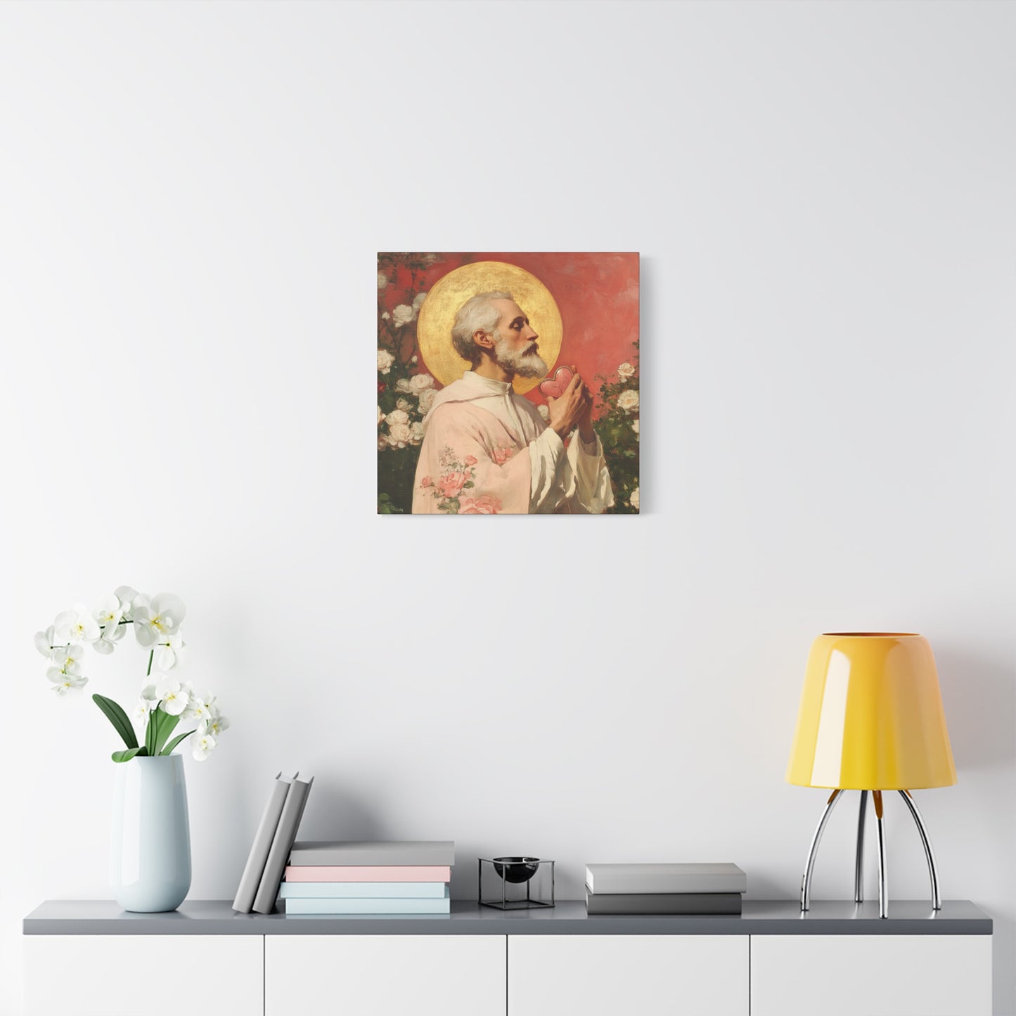 Saint Valentine - Multiple Sizes - Catholic Home art - Museum Wrapped Canvas - Sanctified Souls Print - Catholic Saint Art