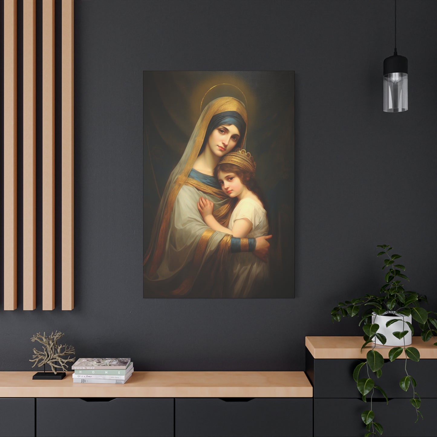 Saint Anne mother of Mary the Blessed Virgin - Museum Wrapped Canvas - Sanctified Souls Print - Religious Art for your Home