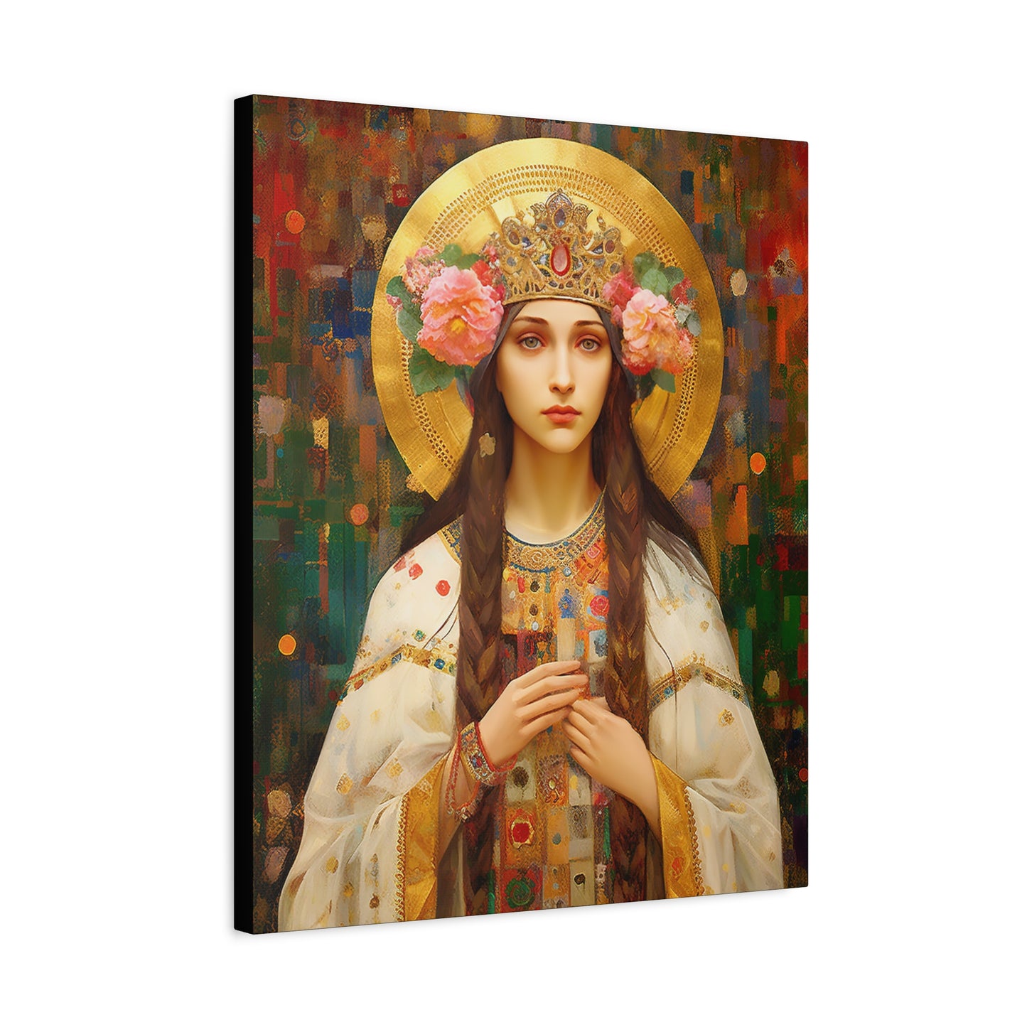 Saint Elizabeth of Hungary - Museum Wrapped Canvas - Sanctified Souls Print - Religious Art for your Home