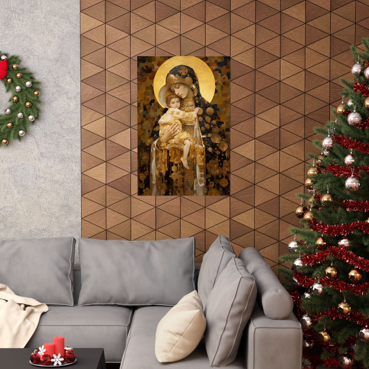 The Light of Love - Print - Sanctified Souls Print - Multiple Sizes - Premium Matte Vertical Posters - Madonna and the Christ Child