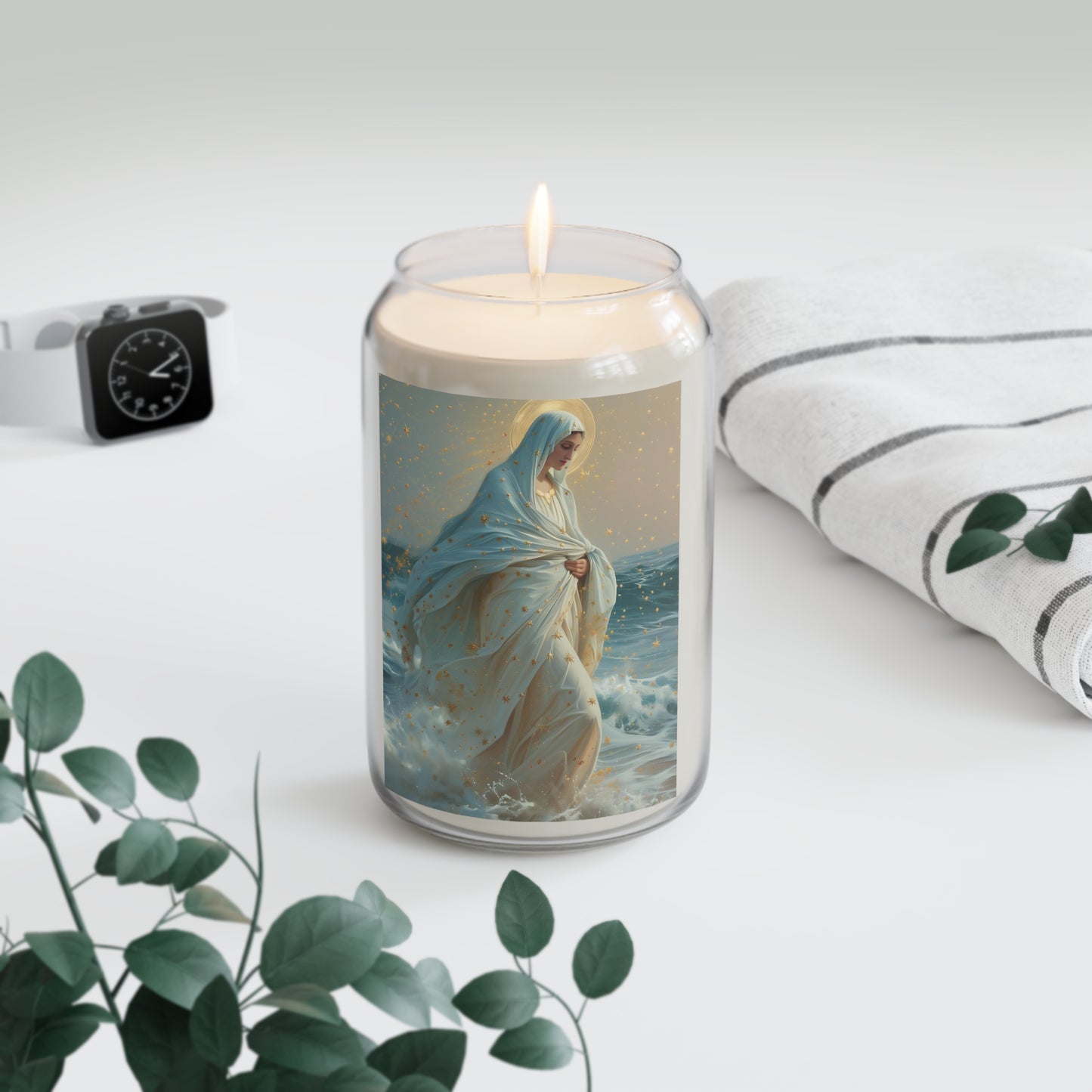 Guiding Light - Our Lady, Star of the Sea - Scented Prayer Candle, 13.75oz - Tall Size - Religious Prayer Candle