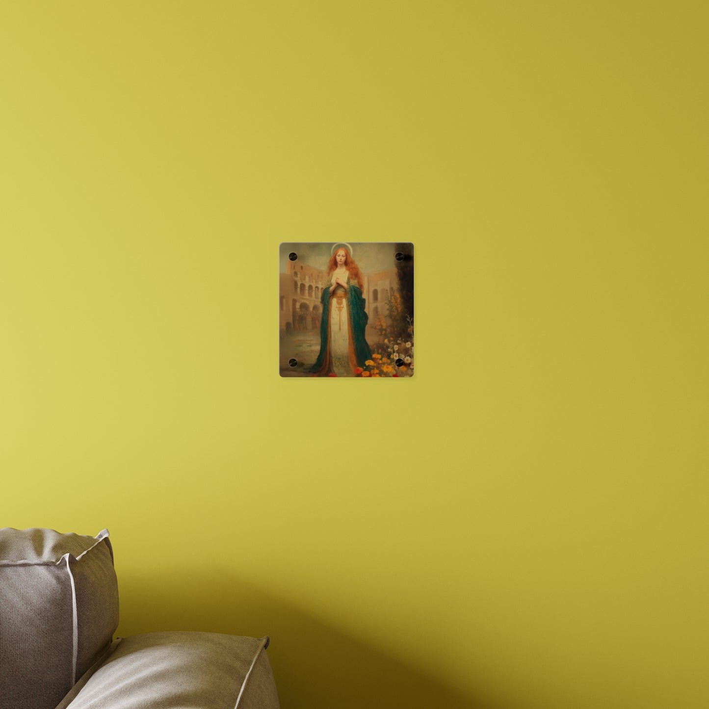 Saint Justina Wall Art Panel - Ready to Hang Acrylic Print - Catholic Saint Art - Patron Saint Print - Martyr Art