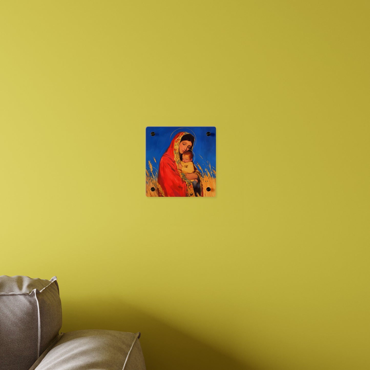 Our Lady of the Harvest - Wall Art Panel - Ready to Hang Acrylic Print - Catholic Saint Art - Patron Saint Print