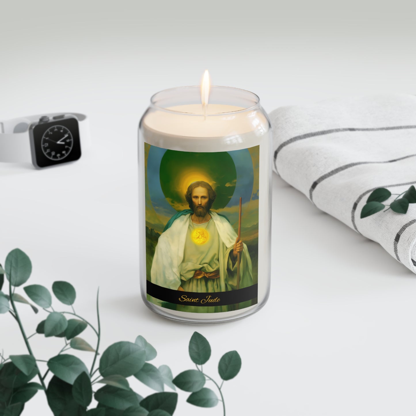 Saint Jude Thaddaeus - Scented Prayer Candle, 13.75oz - Tall Size - Religious Prayer Candle - Catholic Art