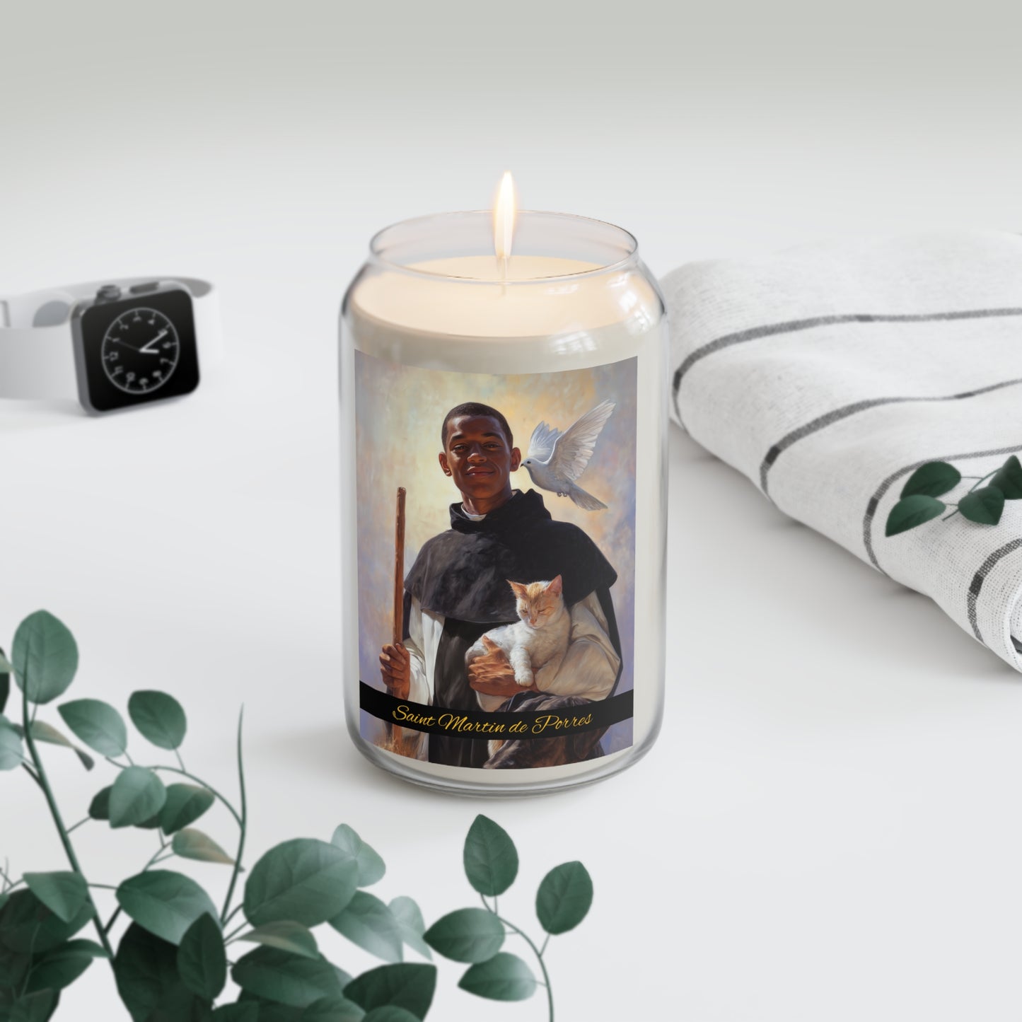 Saint Martin de Porres - Scented Prayer Candle, 13.75oz - Tall Size - Religious Prayer Candle