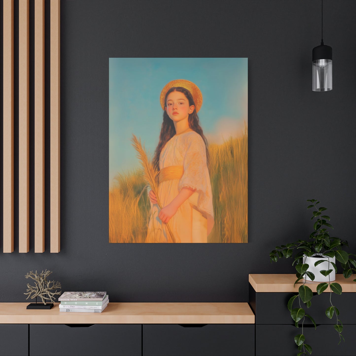 Saint Faith - Multiple Sizes - Catholic Home art - Museum Wrapped Canvas - Sanctified Souls Print - Martyr Saint