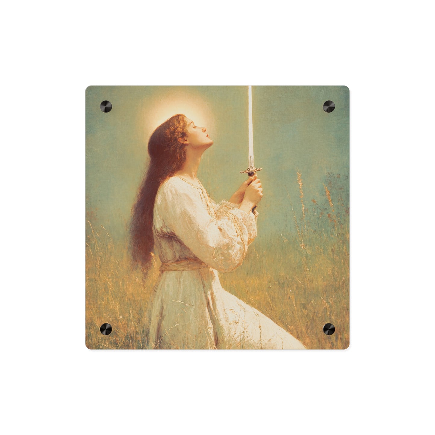 Saint Joan of Arc Wall Art Panel - Ready to Hang Acrylic Print - Catholic Saint Art - Patron Saint Print - No Frame needed