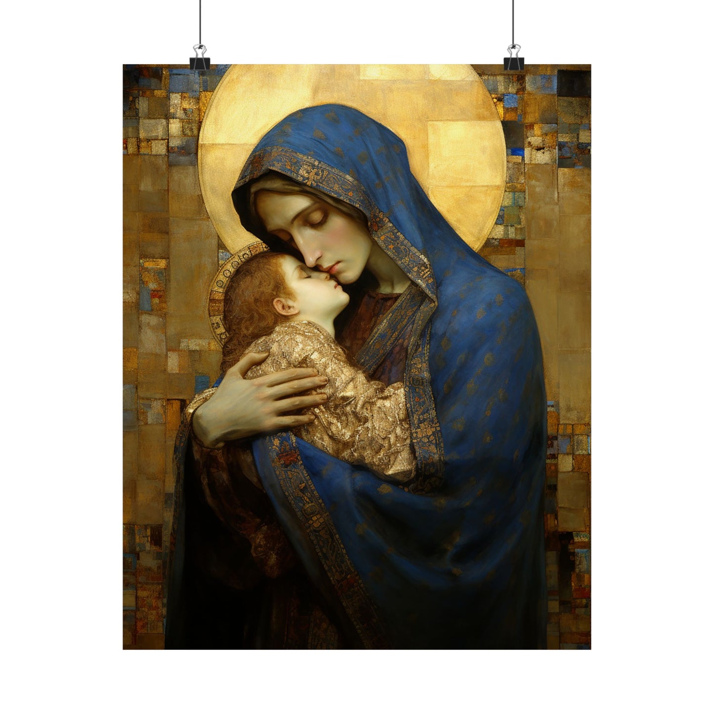 Madonna and Child - Print - Sanctified Souls Print - Multiple Sizes - Premium Matte Vertical Posters - Mary and the Christ Child