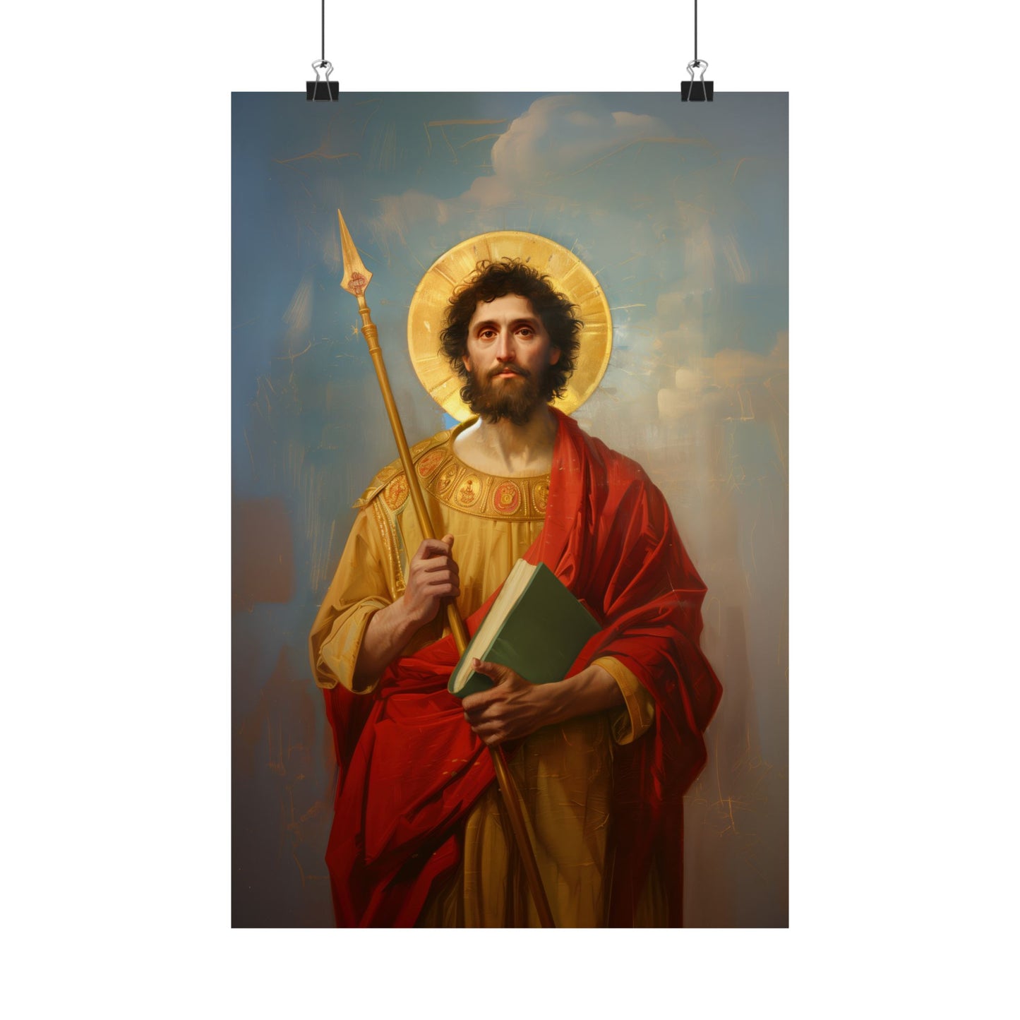 Saint Thomas the Apostle Poster Print - Sanctified Souls Print - Multiple Sizes - Premium Posters - Catholic Art - Religious Home Decor