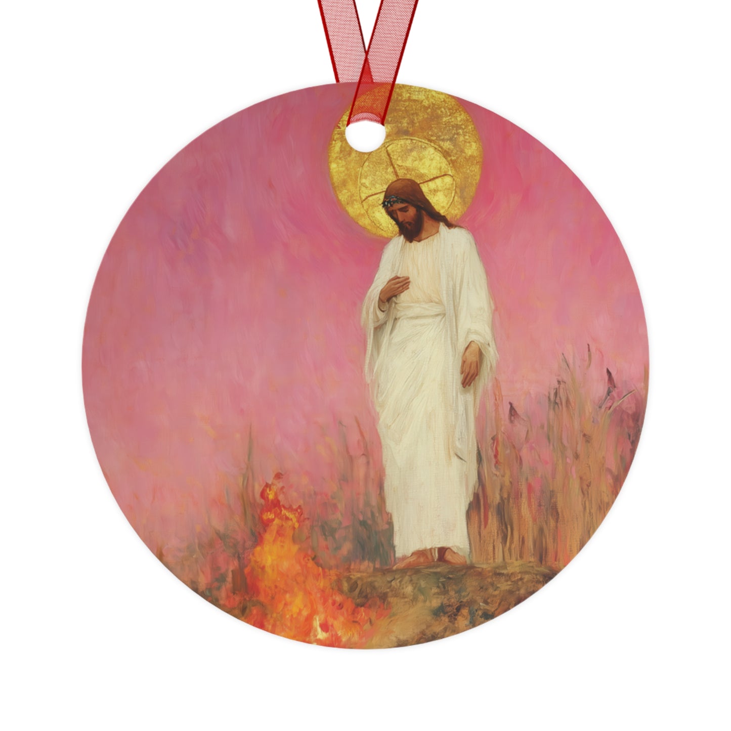 The Stone Cracked Beneath His Feet Ornament - Religious Holiday Christmas Ornament and Keepsake - Double sided Keepsake