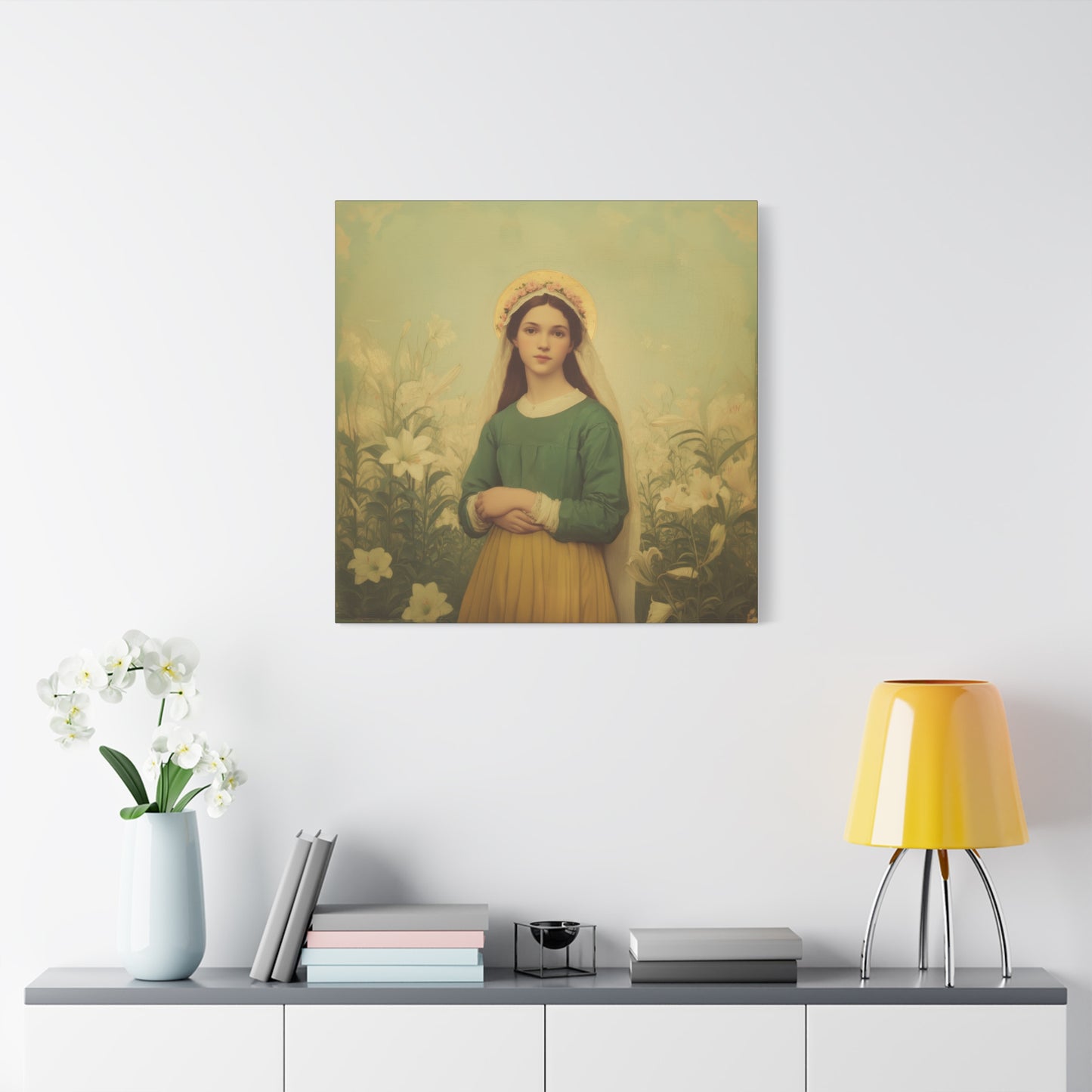 Saint Maria Goretti - Museum Wrapped Canvas - Sanctified Souls Print - Religious Art for your Home - Catholic Patron Saint Art