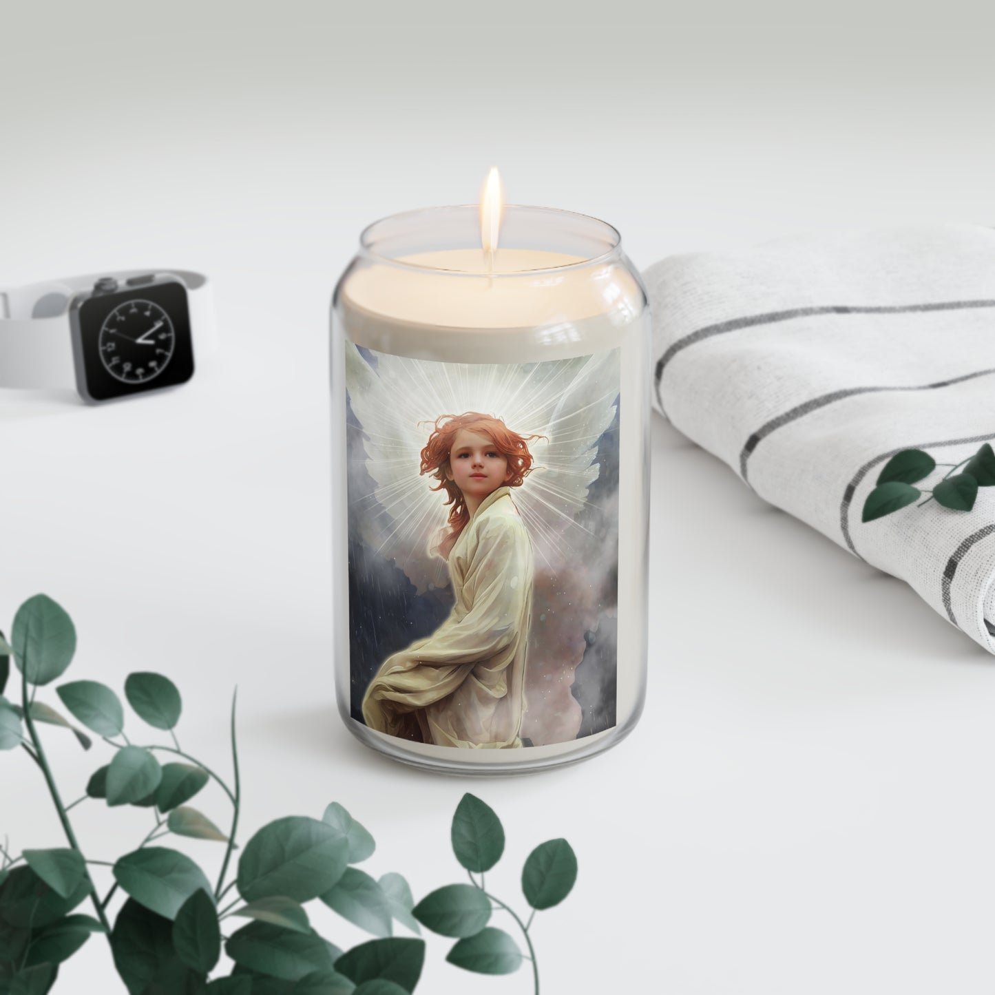 The Archangel Daniel Candle - Scented Candle, 13.75oz - Religious Prayer Candle - Guardian Angel artwork - Divine Inspired Angel Magic
