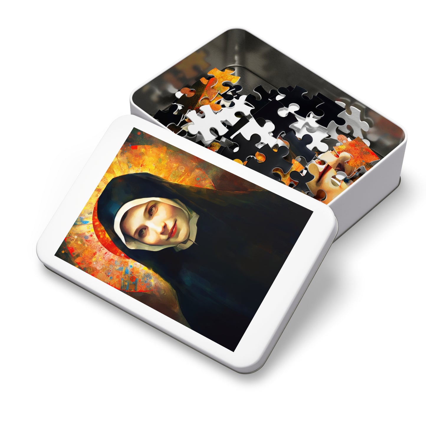 Saint Maria Faustina Kowalska - Puzzle and Keepsake Tin - Religious Jigsaw Puzzle (30, 110, 252, 500,1000-Piece) - Religious Puzzle