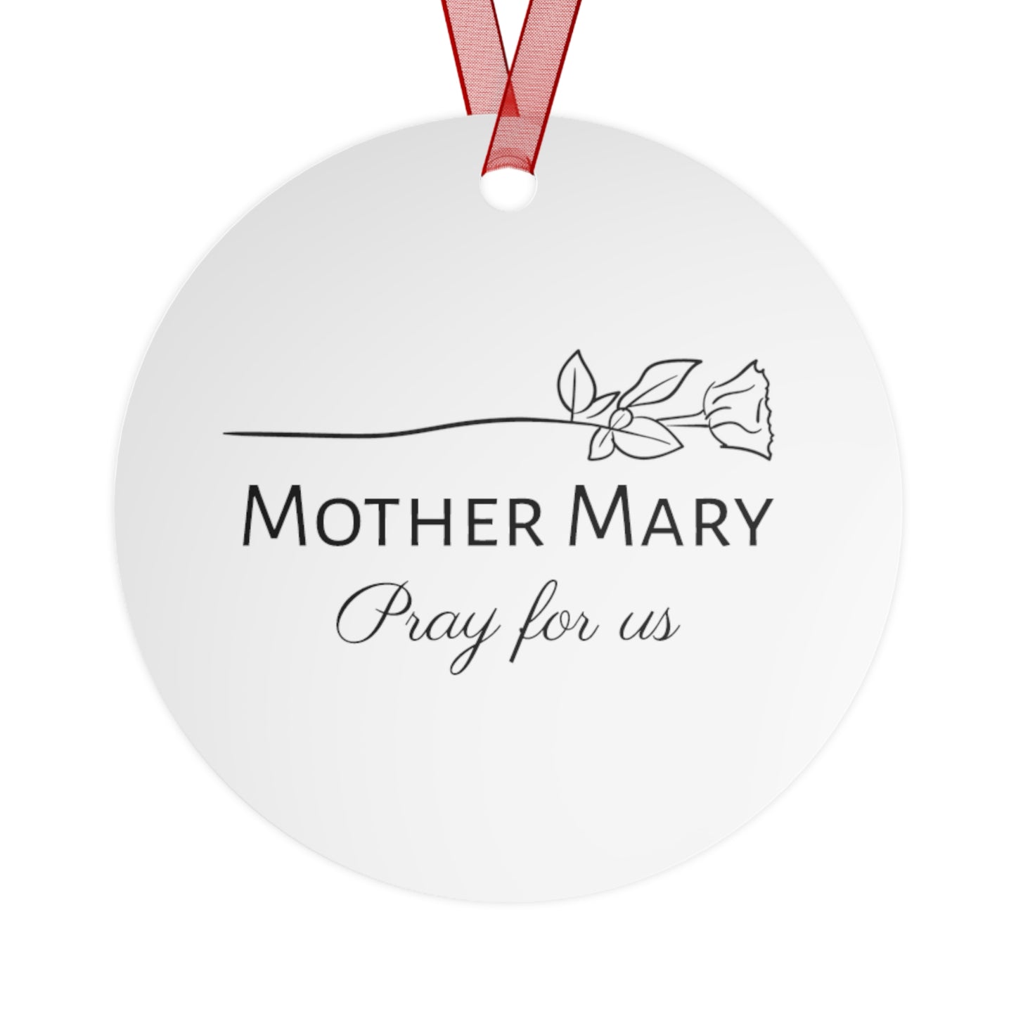 Virgin of Peace - Mother Mary Collage Art Metal Ornament - Religious Holiday Christmas Ornament and Keepsake - Double sided - Virgin Mary