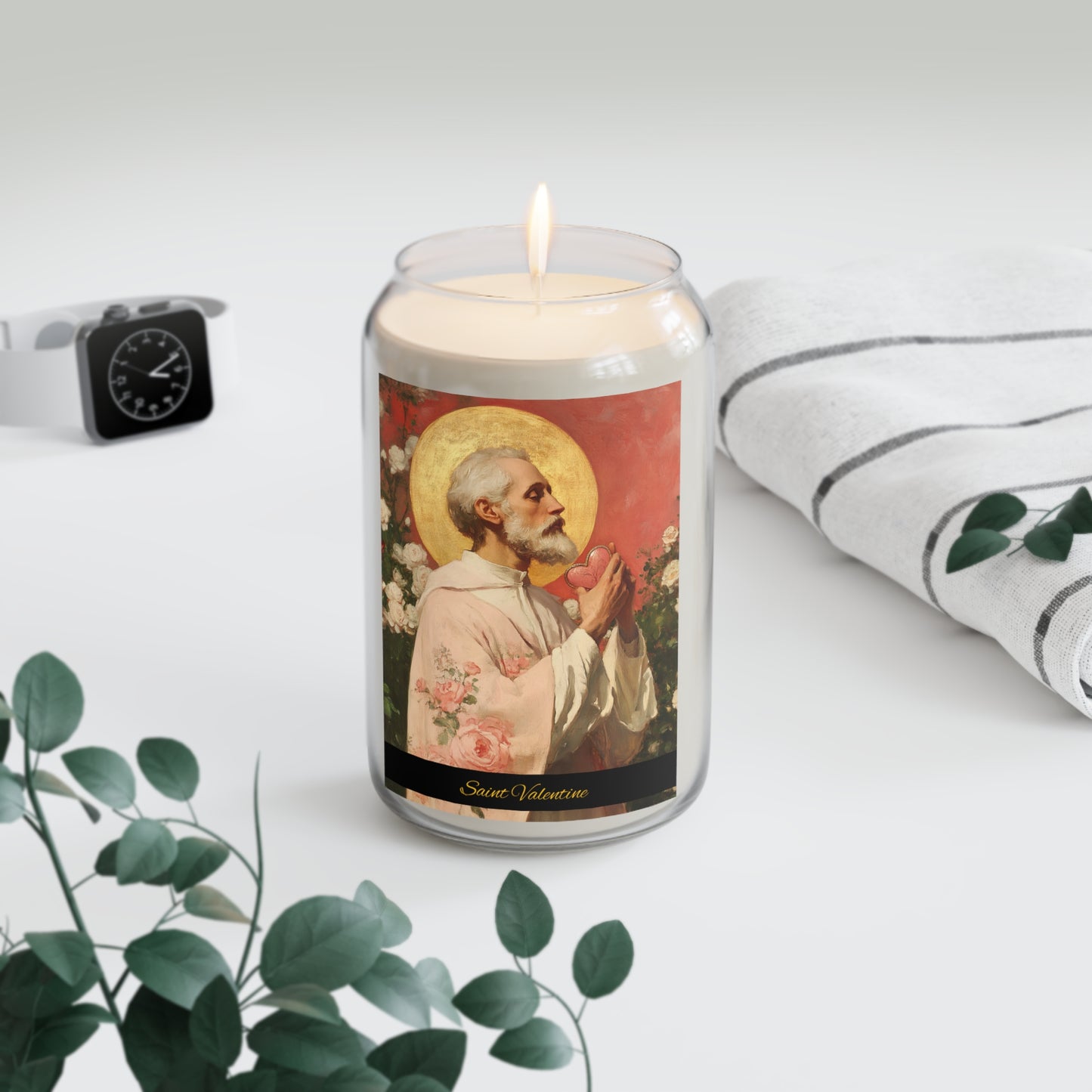 Saint Valentine - Scented Prayer Candle, 13.75oz - Candle - Catholic Art - prayer room Scented Candle - Martyr Art
