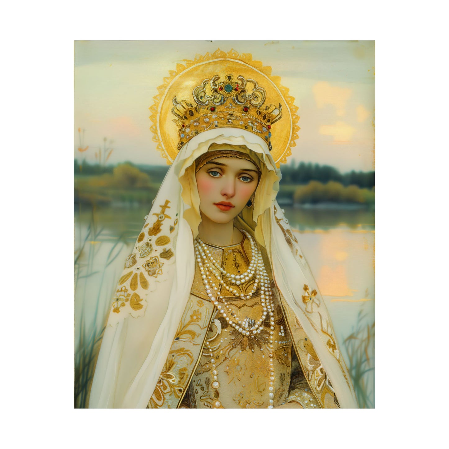 Saint Olga of Kyiv - Sanctified Souls Print - Multiple Sizes - Premium Posters - Catholic Art - Christian painting