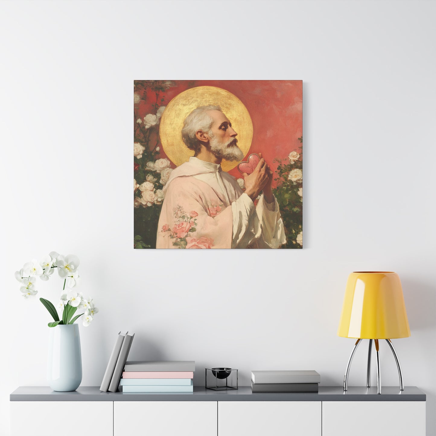 Saint Valentine - Multiple Sizes - Catholic Home art - Museum Wrapped Canvas - Sanctified Souls Print - Catholic Saint Art