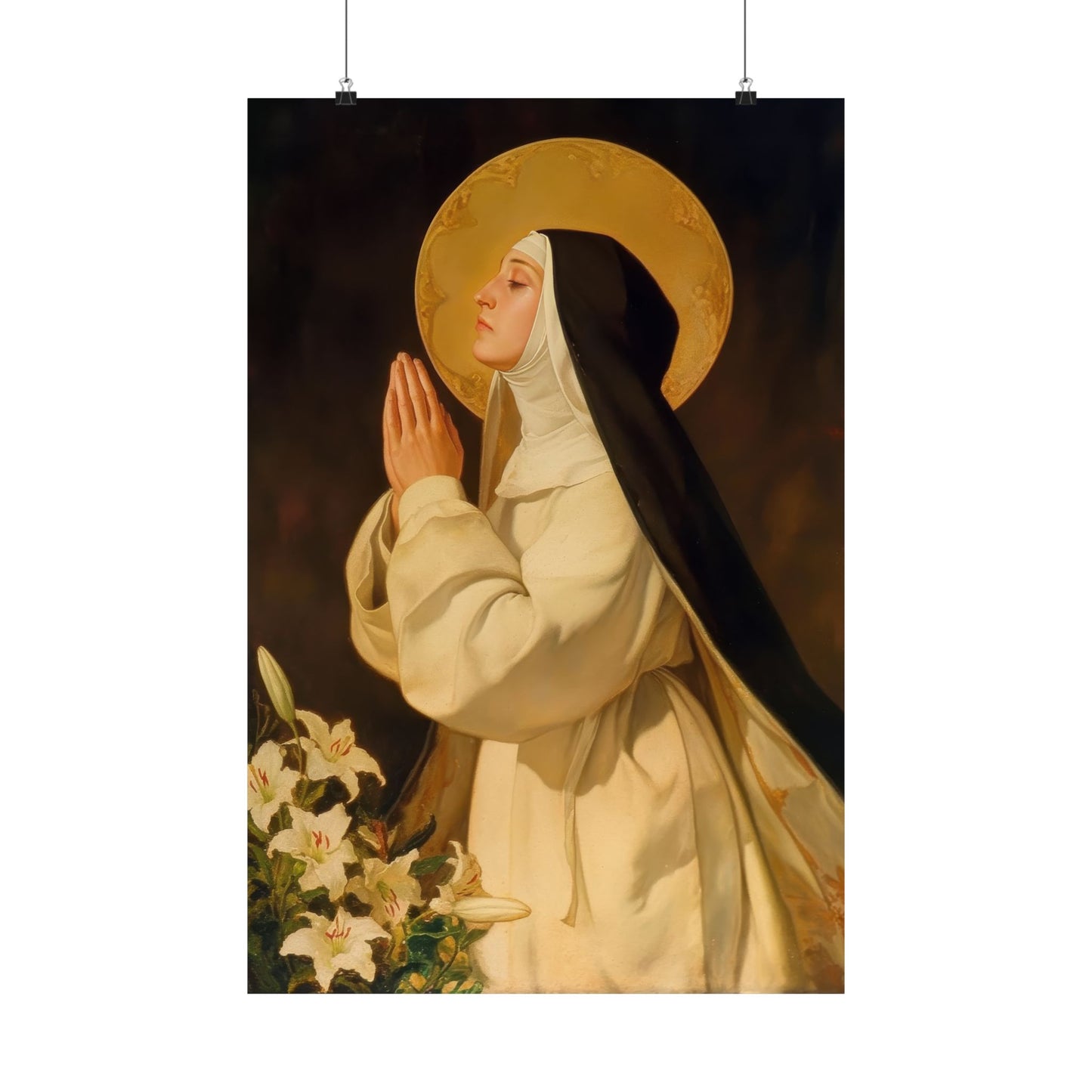 Saint Lutgardis Poster Print - Sanctified Souls Print - Multiple Sizes - Premium Posters - Catholic Art for your home