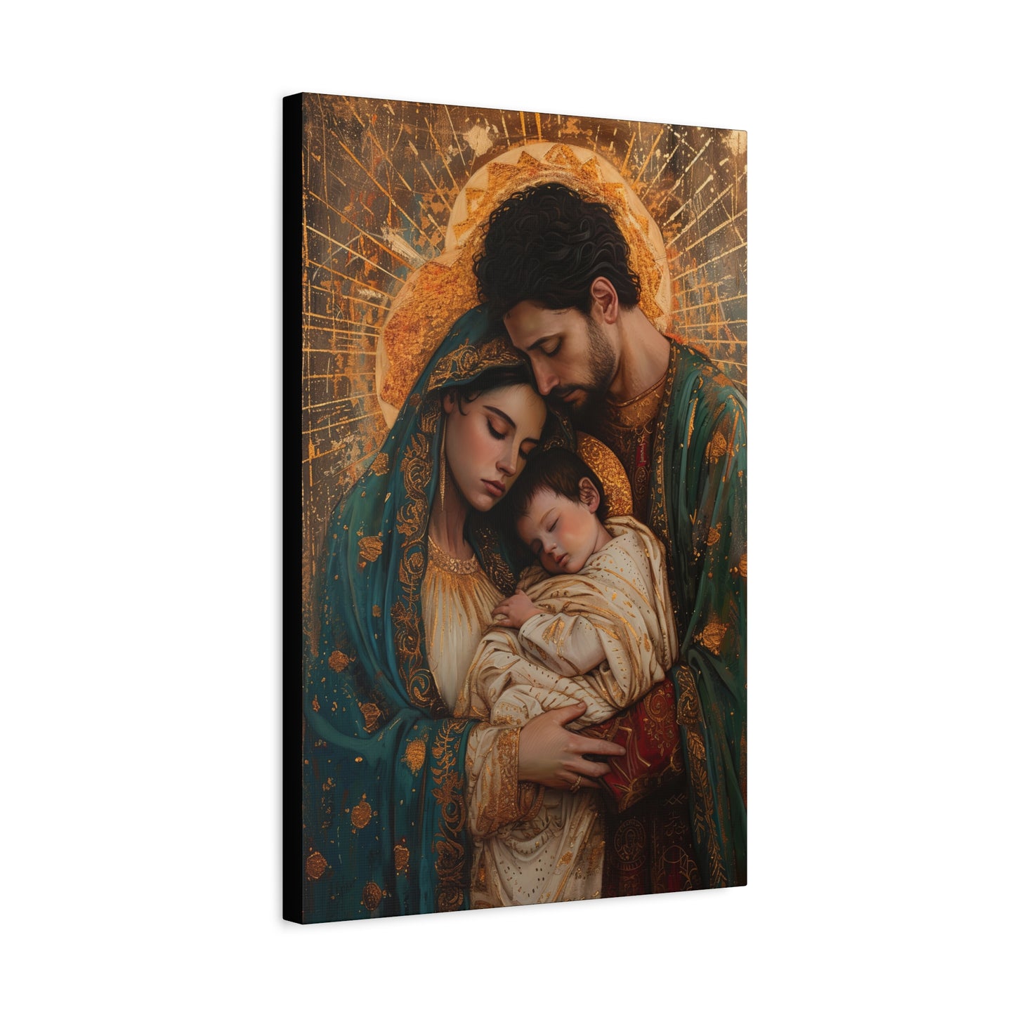 Divine Harmony - The Holy Family - Museum Wrapped Canvas - Sanctified Souls Print - Religious Art - Jesus, Mary and Joseph Art
