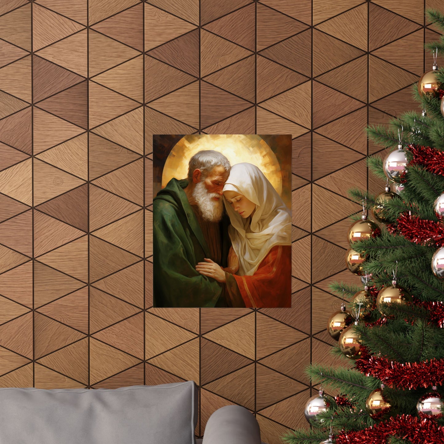 Saints Zechariah and Elizabeth - Sanctified Souls Print - Multiple Sizes - Premium Matte Vertical Posters - Catholic Art for the home