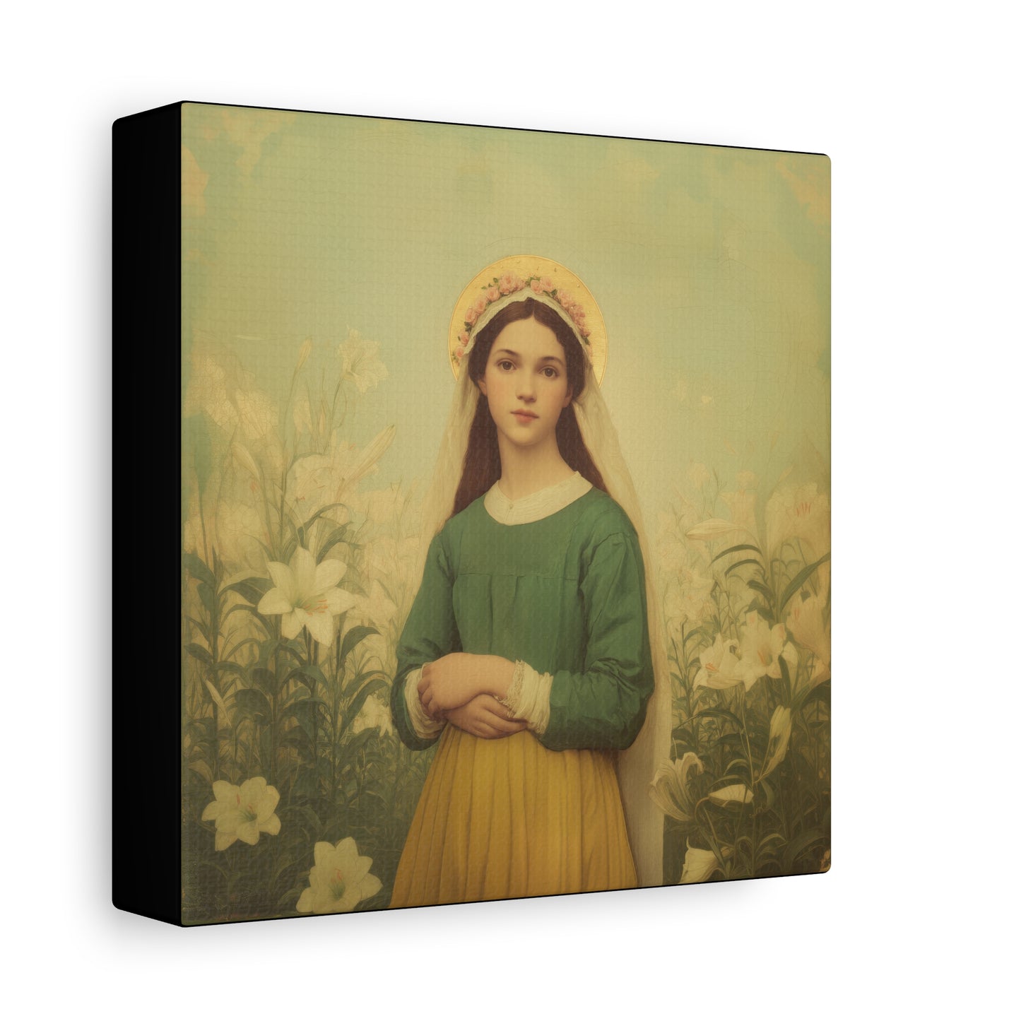 Saint Maria Goretti - Museum Wrapped Canvas - Sanctified Souls Print - Religious Art for your Home - Catholic Patron Saint Art