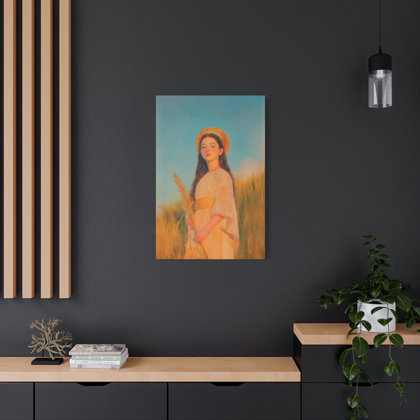 Saint Faith - Multiple Sizes - Catholic Home art - Museum Wrapped Canvas - Sanctified Souls Print - Martyr Saint