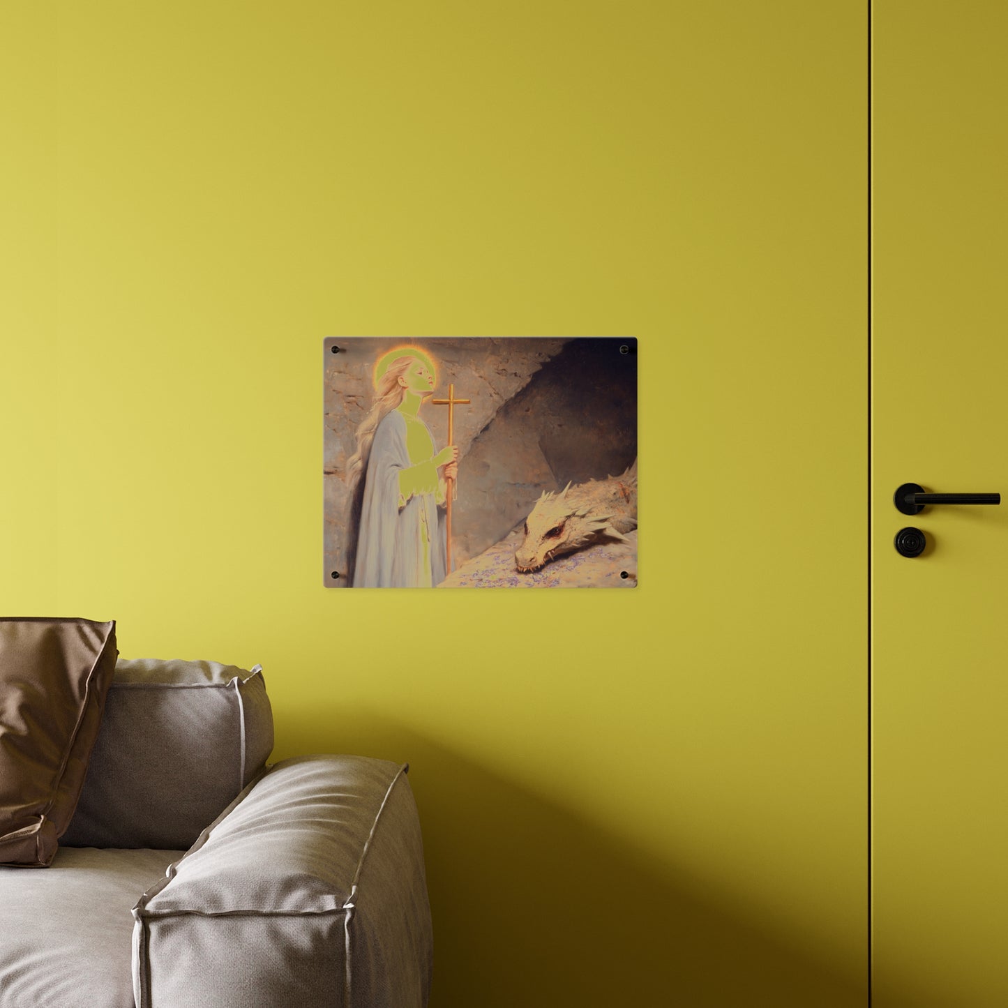 Saint Margaret of Antioch Wall Art Panel - Ready to Hang Acrylic Print - Catholic Saint Art - Patron Saint Print - No Frame needed