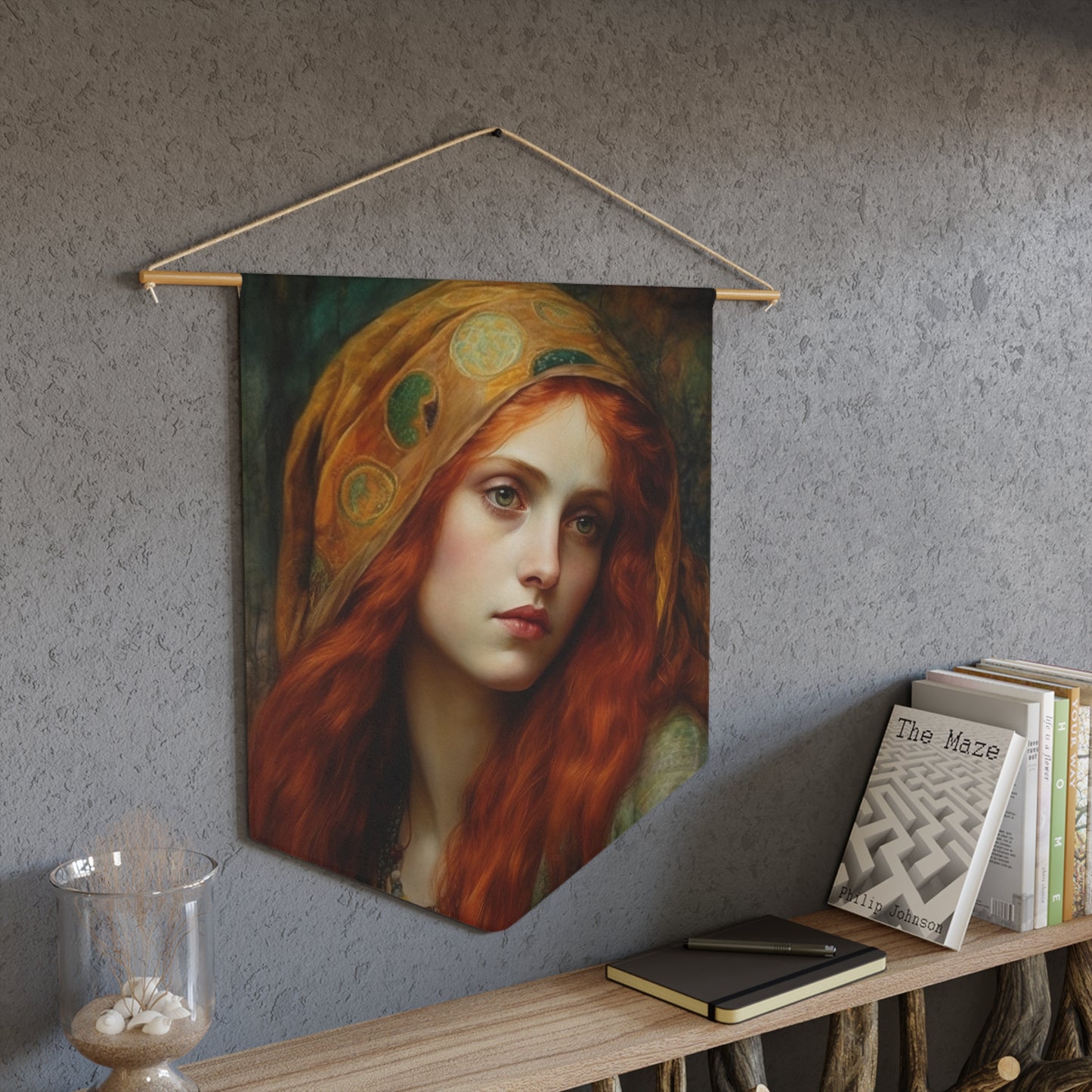 Mary Magdalene's Inner Peace Wall Banner / Wall Hanging - Prayer room art - Catholic Home - 18" x 21" - Saint Mary Magdalene