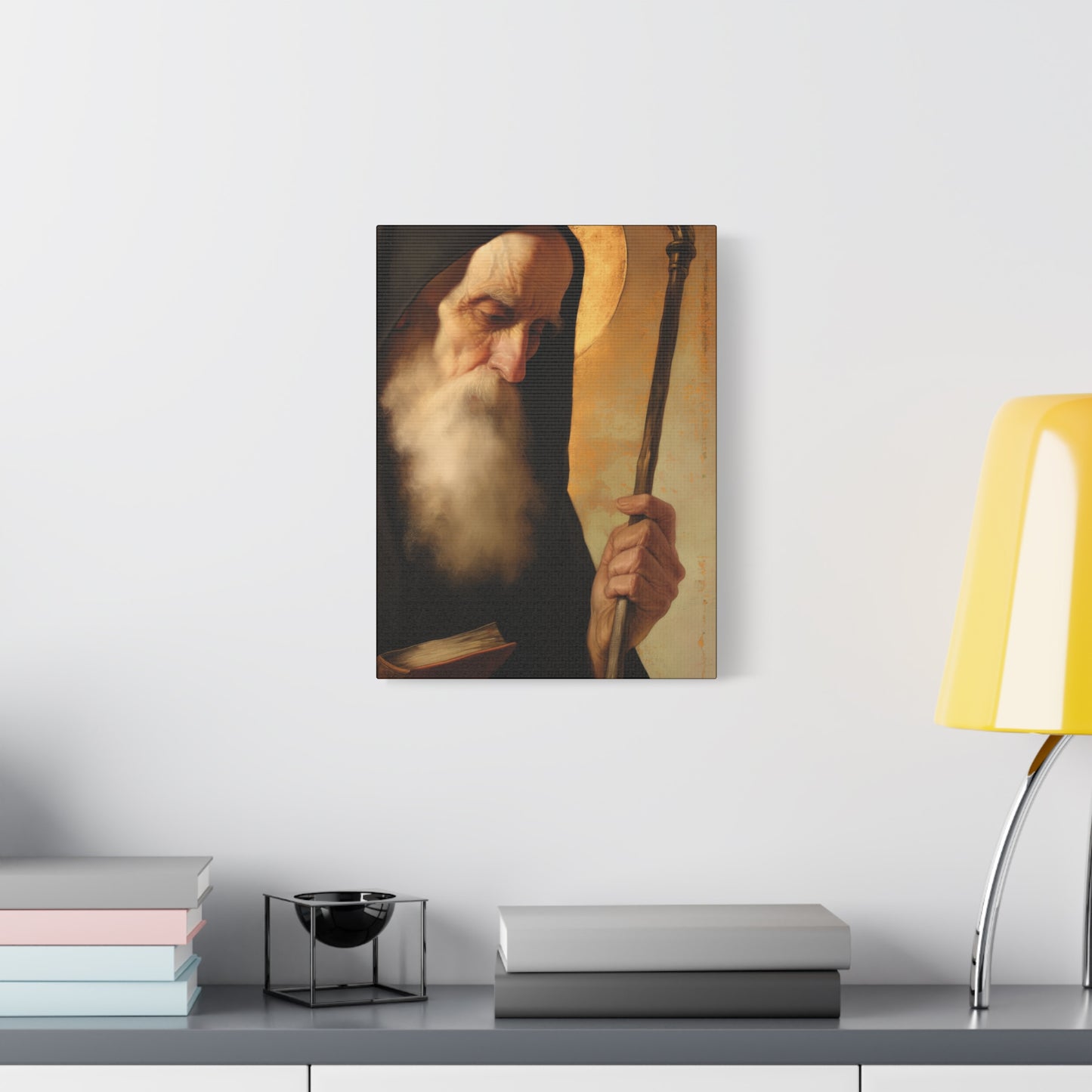 Saint Benedict - Museum Wrapped Canvas - Sanctified Souls Print - Religious Art for your Home