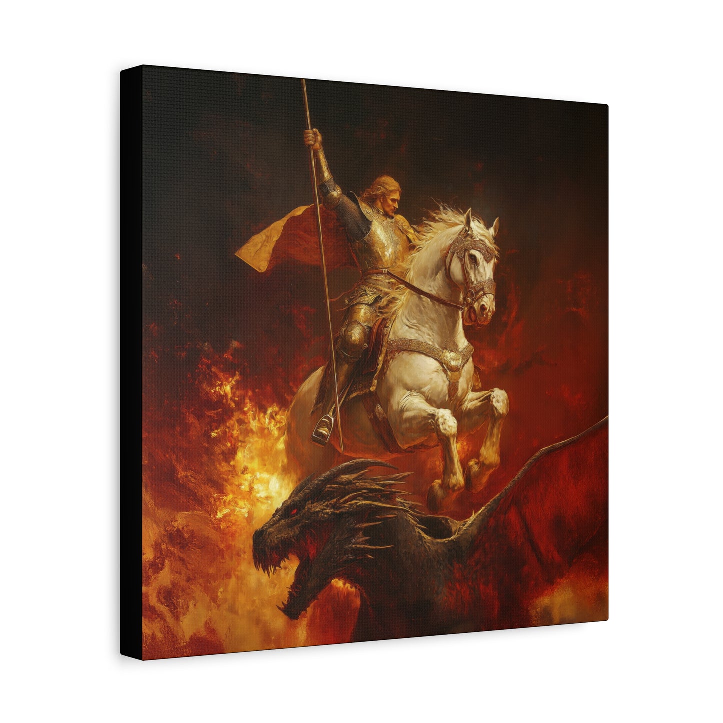 Saint George - Museum Wrapped Canvas - Sanctified Souls Print - Religious Art for your Home - Catholic Patron Saint Art