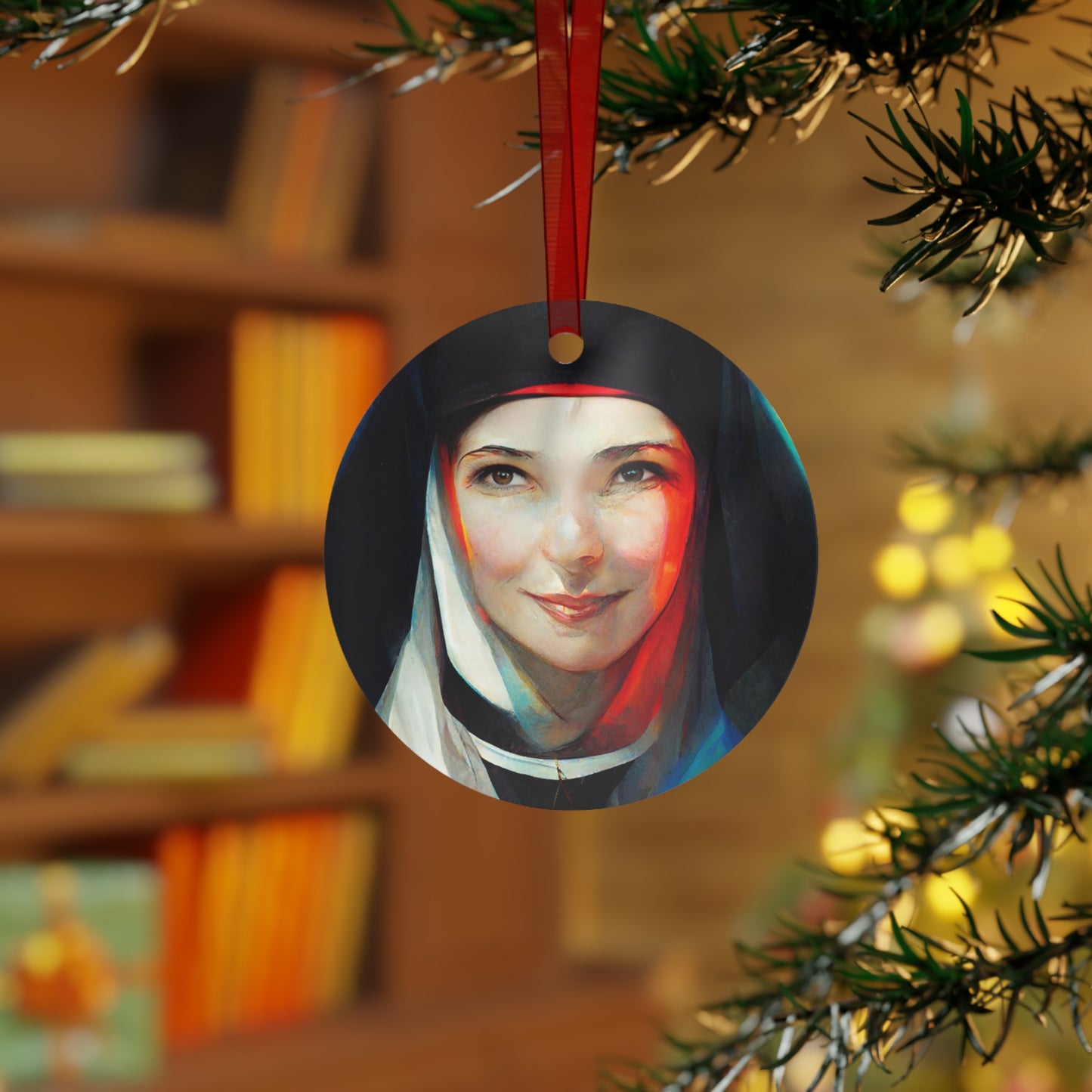 Saint Maria Faustina Kowalska Ornament - Religious Holiday Christmas Ornament and Keepsake - Double sided Keepsake Religious Ornament