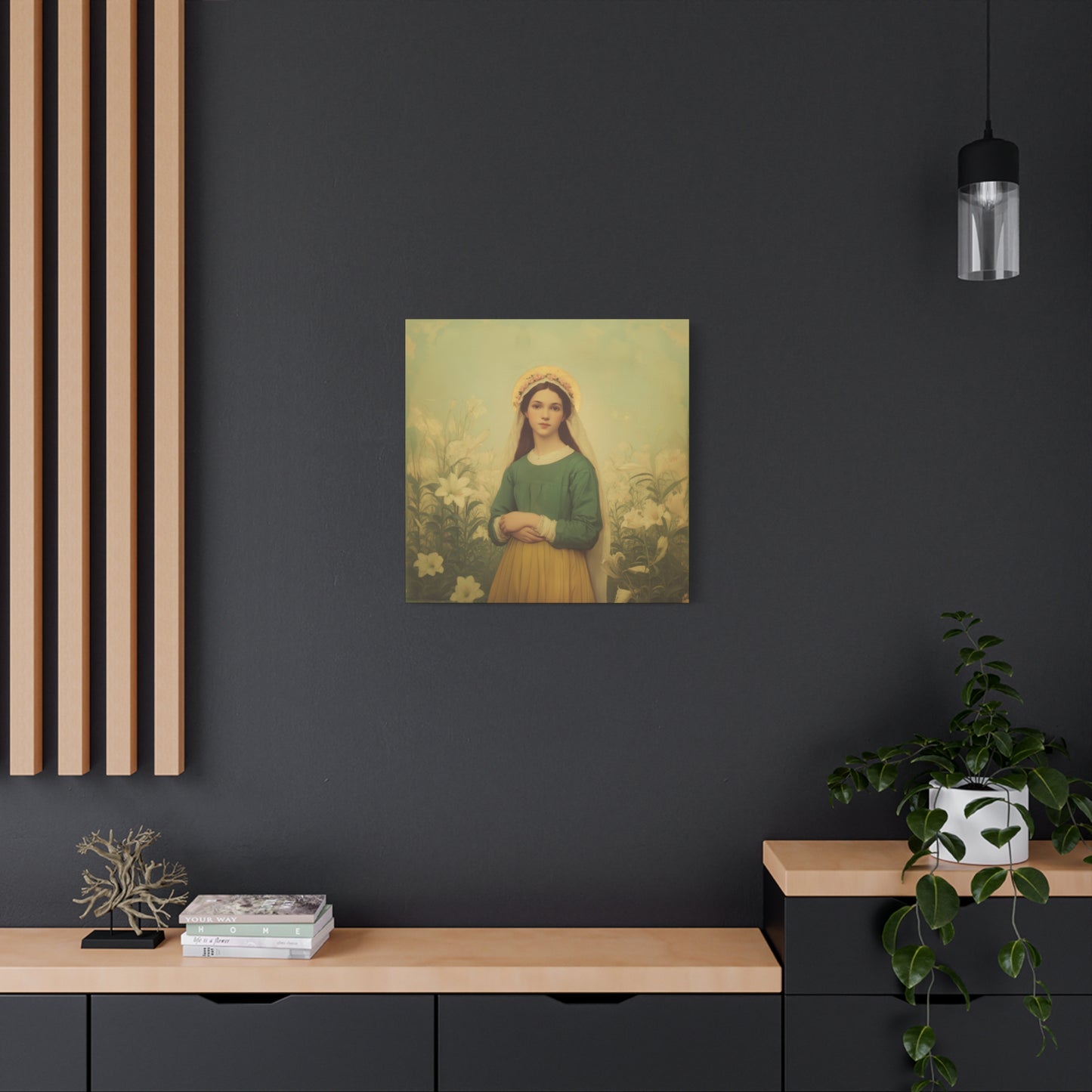 Saint Maria Goretti - Museum Wrapped Canvas - Sanctified Souls Print - Religious Art for your Home - Catholic Patron Saint Art
