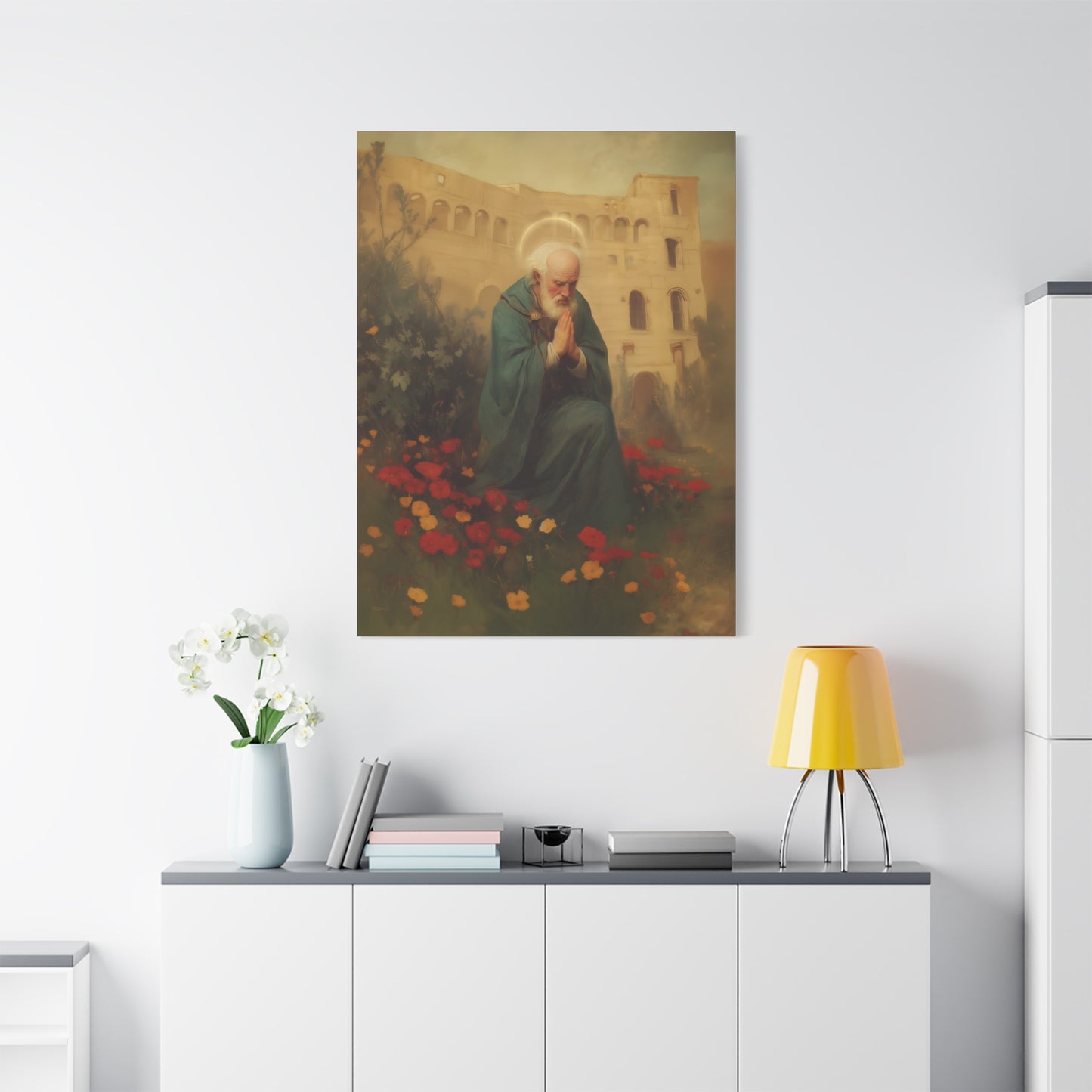 Saint Cyprian - Multiple Sizes - Catholic Home art - Museum Wrapped Canvas - Sanctified Souls Print - Catholic Martyr Art