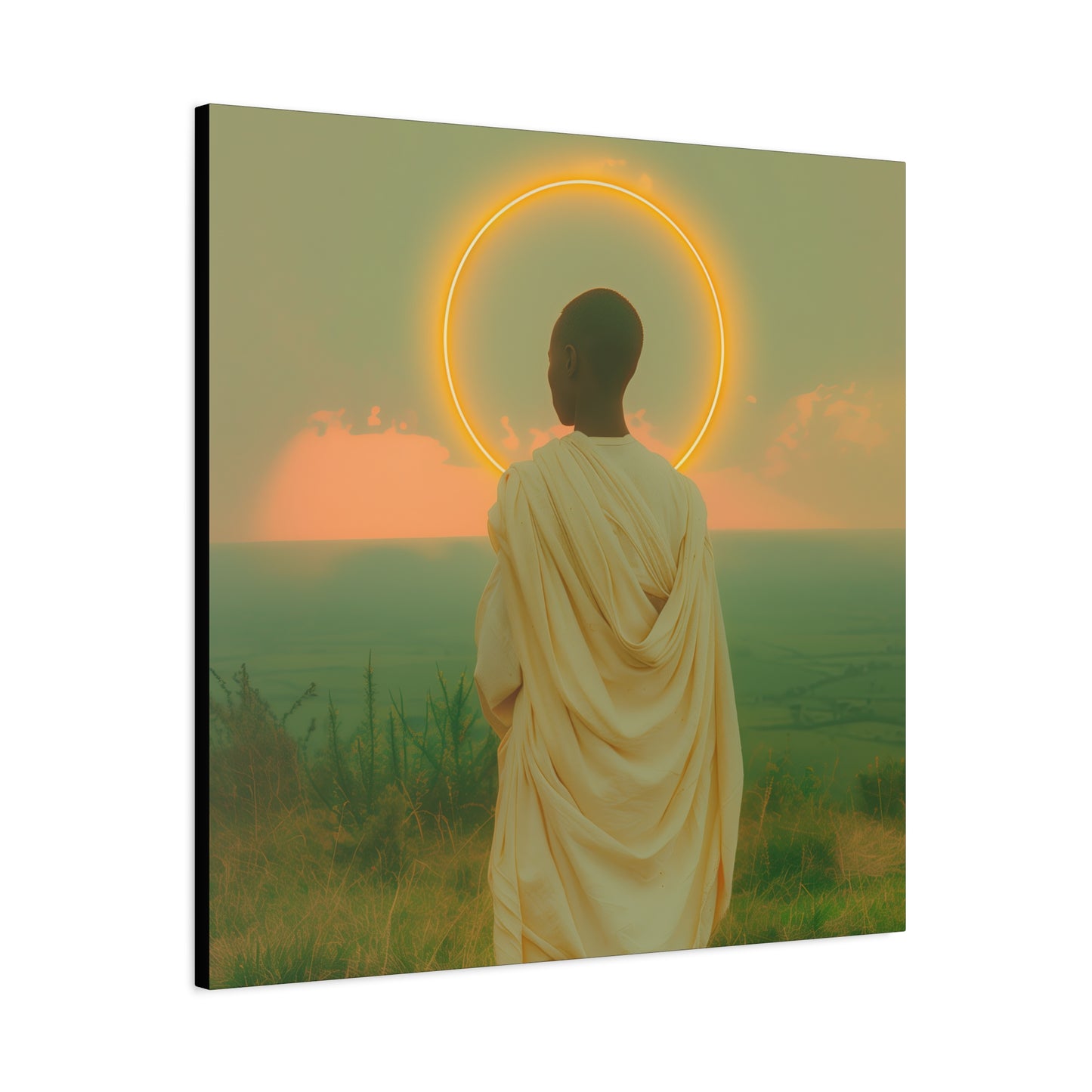 Saint Charles Lwanga - Museum Wrapped Canvas - Sanctified Souls Print - Religious Art for your Home - Catholic Patron Saint Art