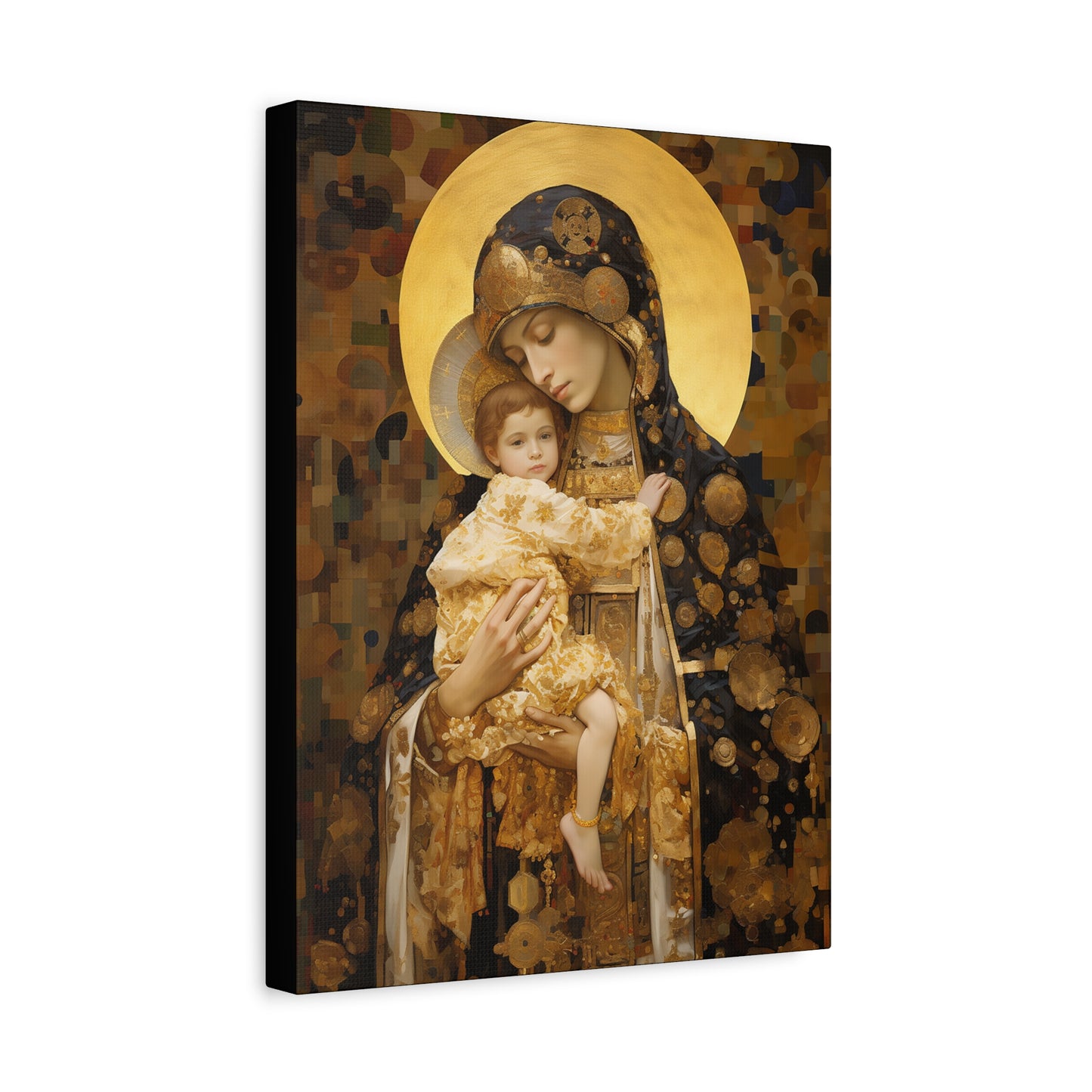 The Light of Love - Museum Wrapped Canvas - Sanctified Souls Print - Religious Art for your Home - The Virgin Mary and The Christ Child