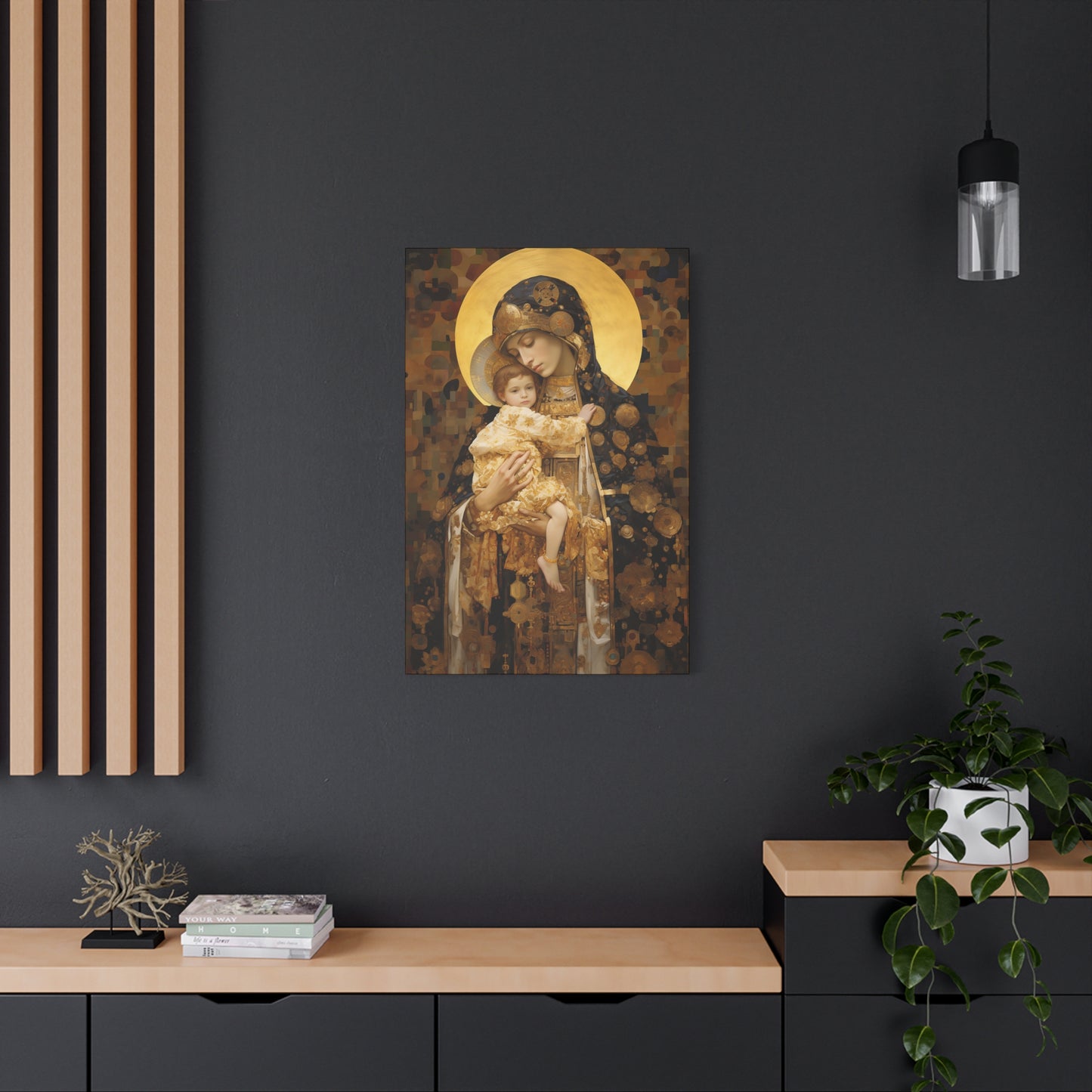 The Light of Love - Museum Wrapped Canvas - Sanctified Souls Print - Religious Art for your Home - The Virgin Mary and The Christ Child