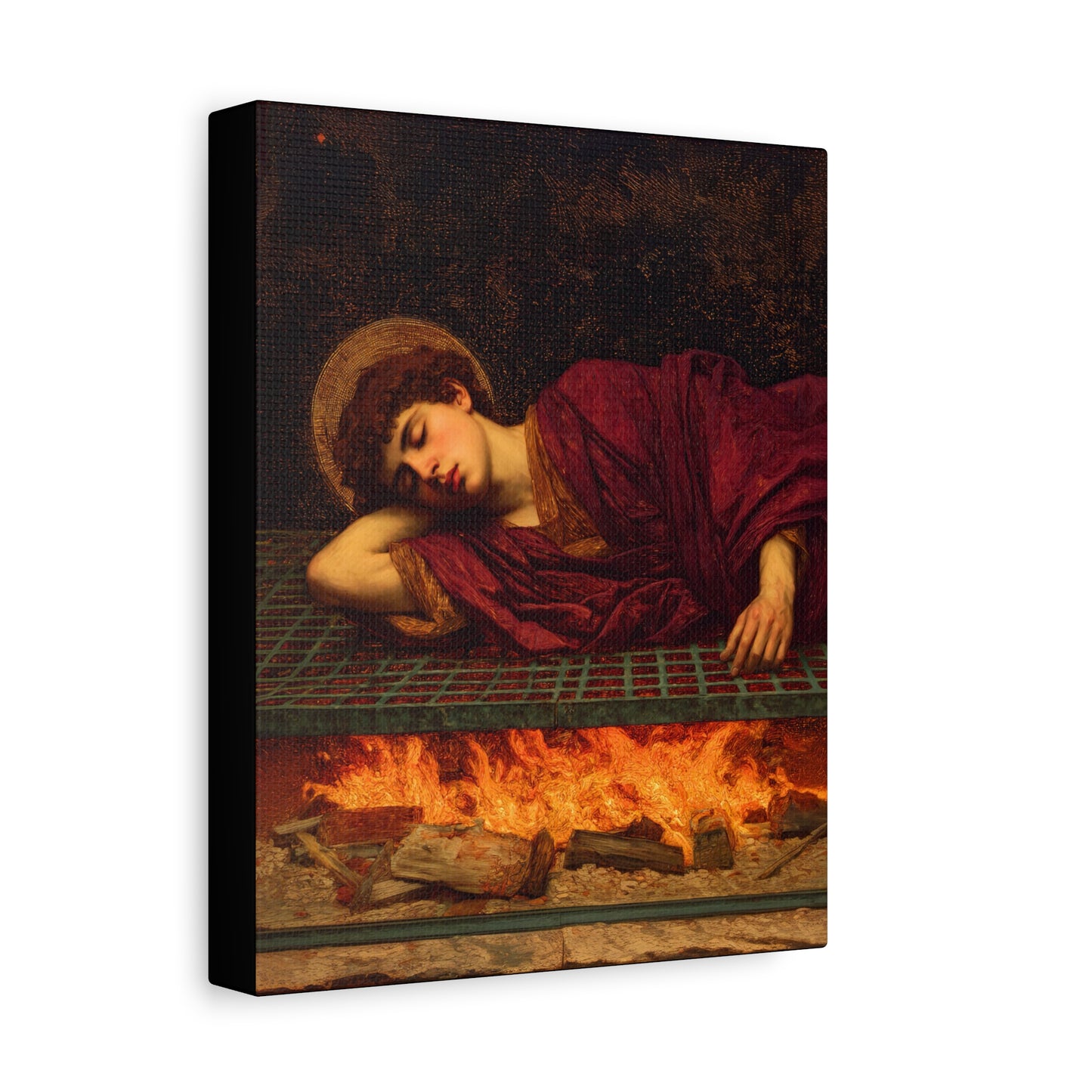 Saint Lawrence - Museum Wrapped Canvas - Sanctified Souls Print - Religious Art for your Home - Catholic Patron Saint Art