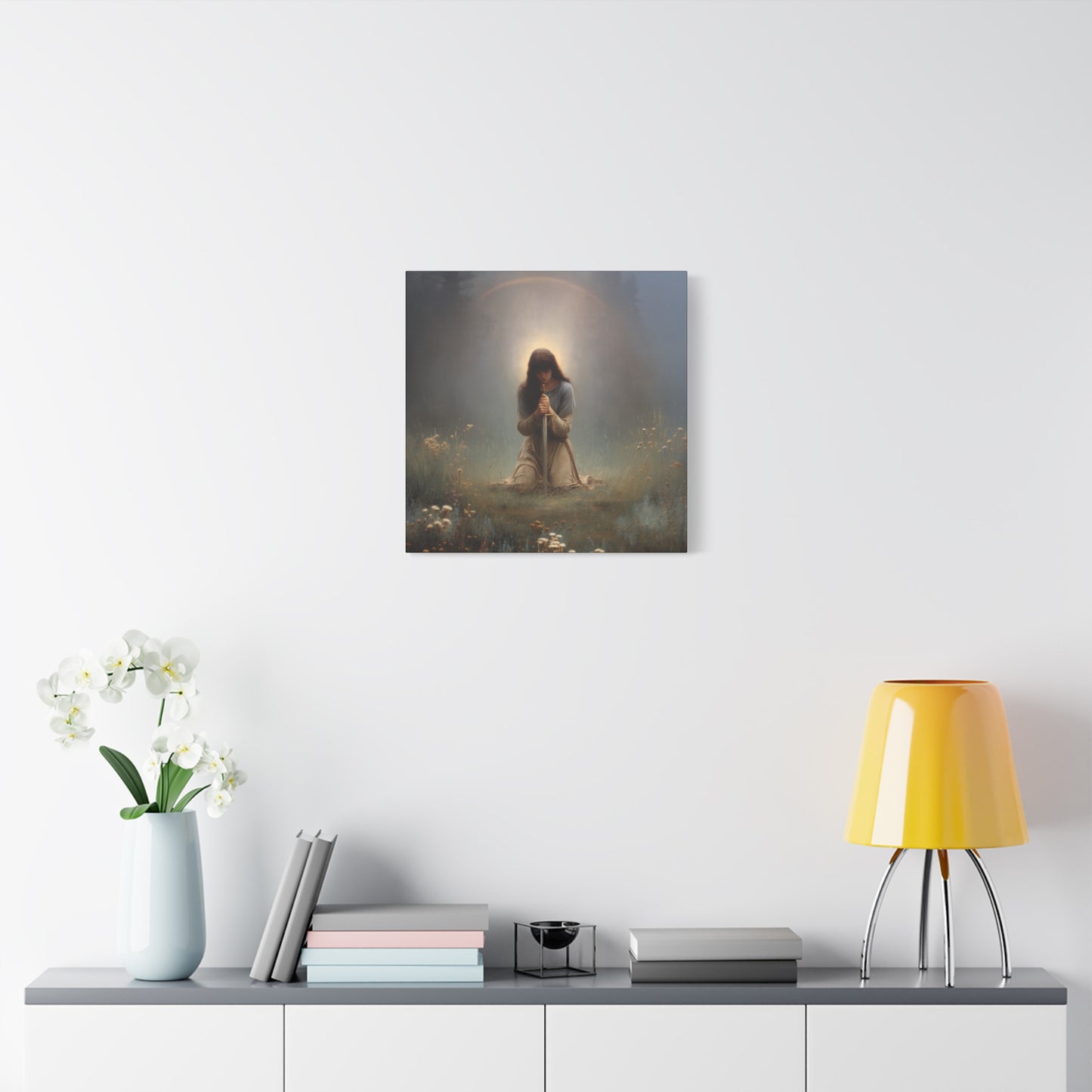 Saint Joan of Arc - Museum Wrapped Canvas - Sanctified Souls Print - Religious Art for your Home - Catholic Patron Saint Art