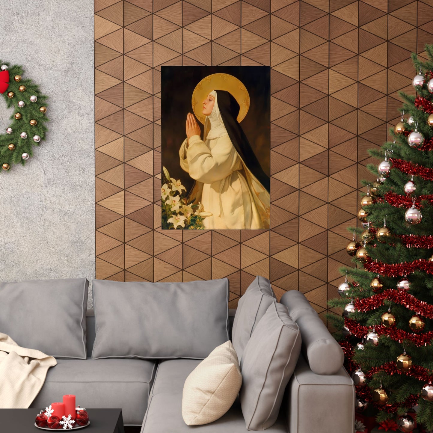 Saint Lutgardis Poster Print - Sanctified Souls Print - Multiple Sizes - Premium Posters - Catholic Art for your home