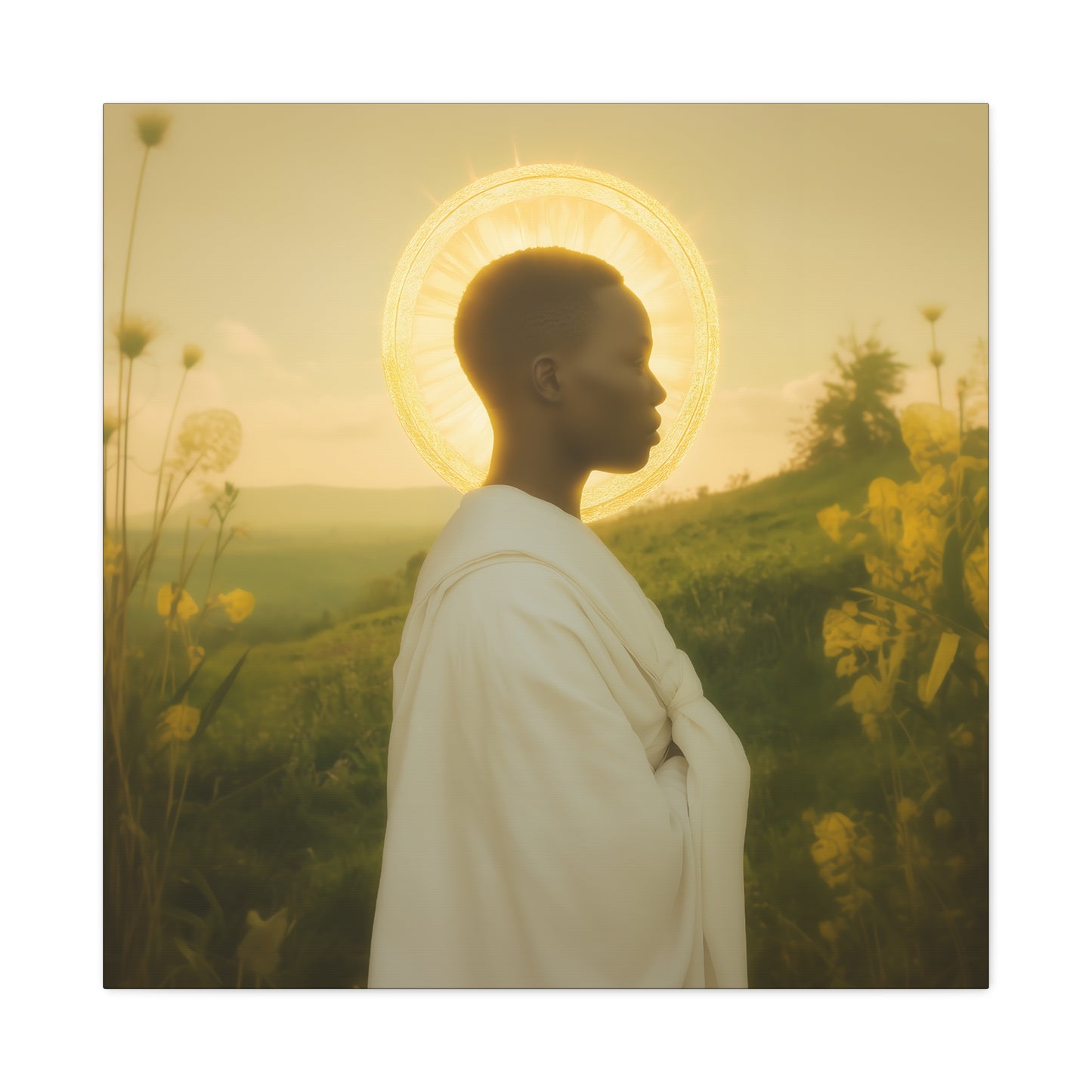 Saint Charles Lwanga - Museum Wrapped Canvas - Sanctified Souls Print - Religious Art for your Home - Catholic Patron Saint Art