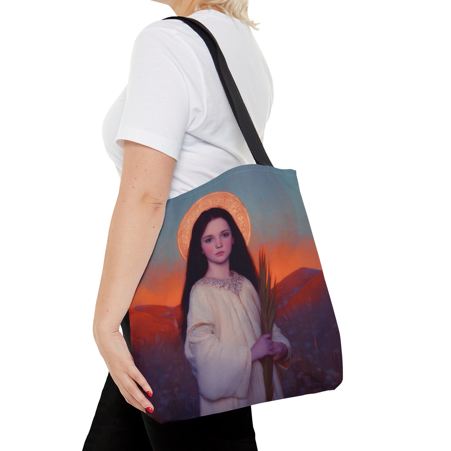 Saint Hope - Tote Bag - Large Medium Small Faith Art Bag - Bible Study Faith Purse - Double Sided Prayer Tote - Catholic Saint