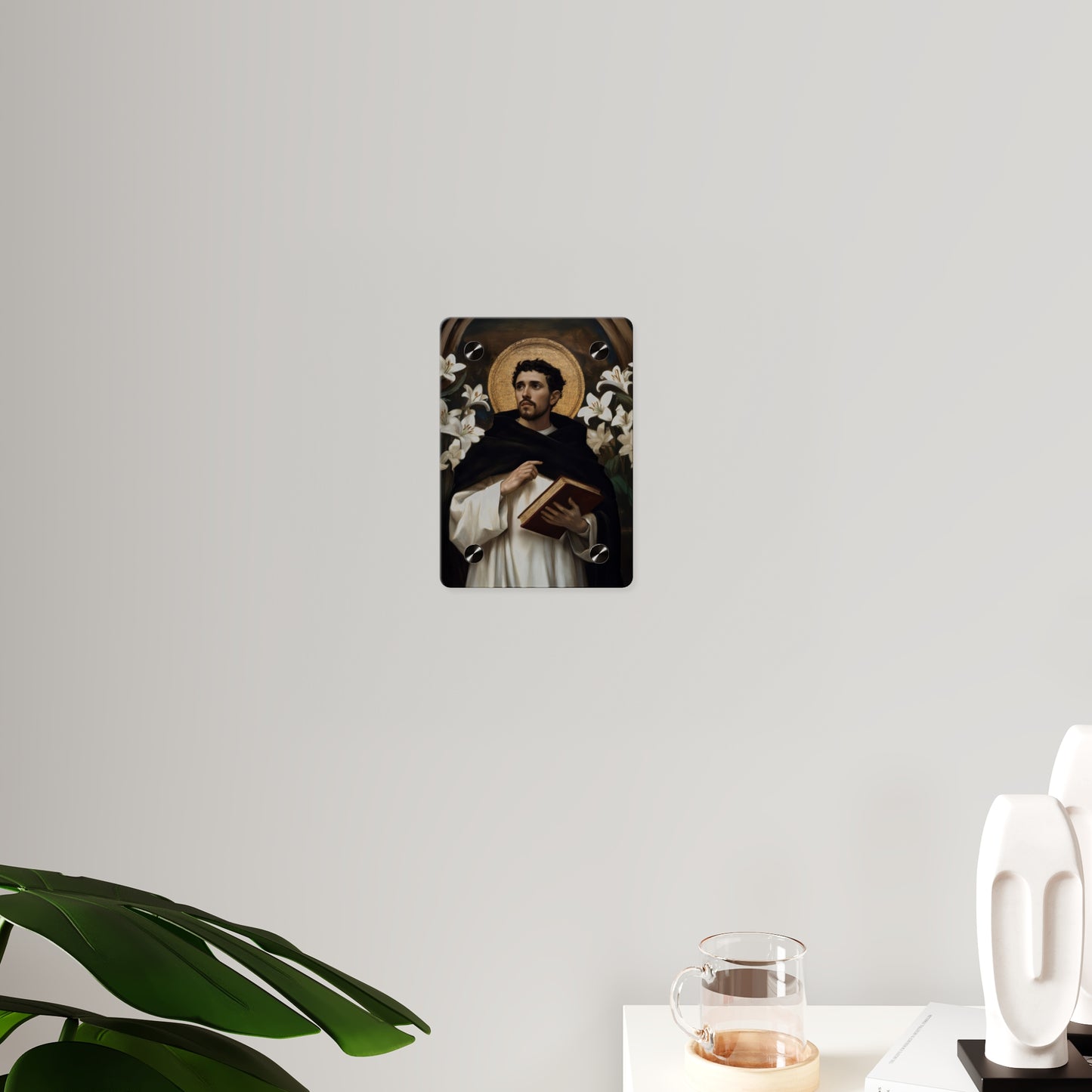 Saint Dominic Wall Art Panel - Ready to Hang Acrylic Print - Catholic Saint Art - Patron Saint Print - No Frame needed