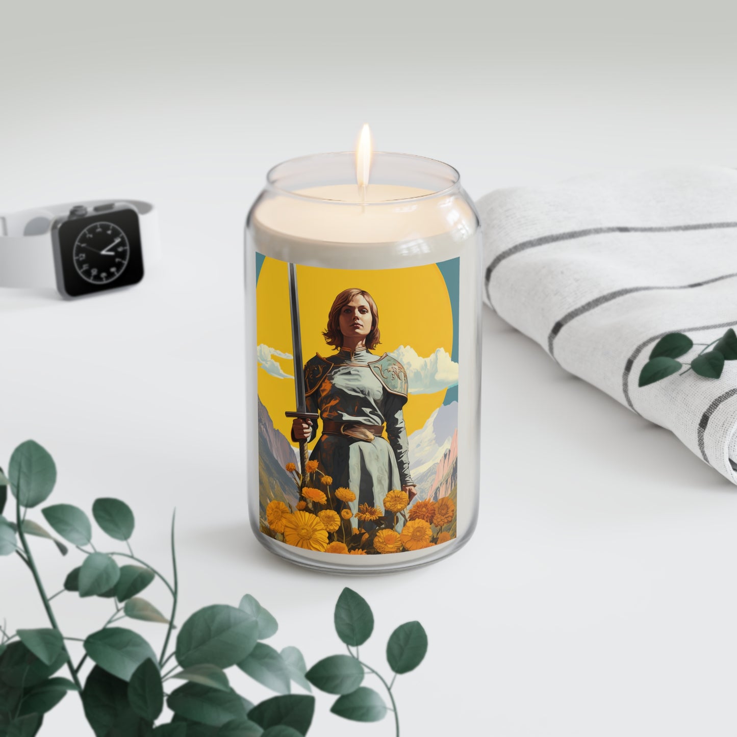 Saint Joan of Arc - Scented Prayer Candle, 13.75oz - Tall Size - Religious Prayer Candle - Catholic Art