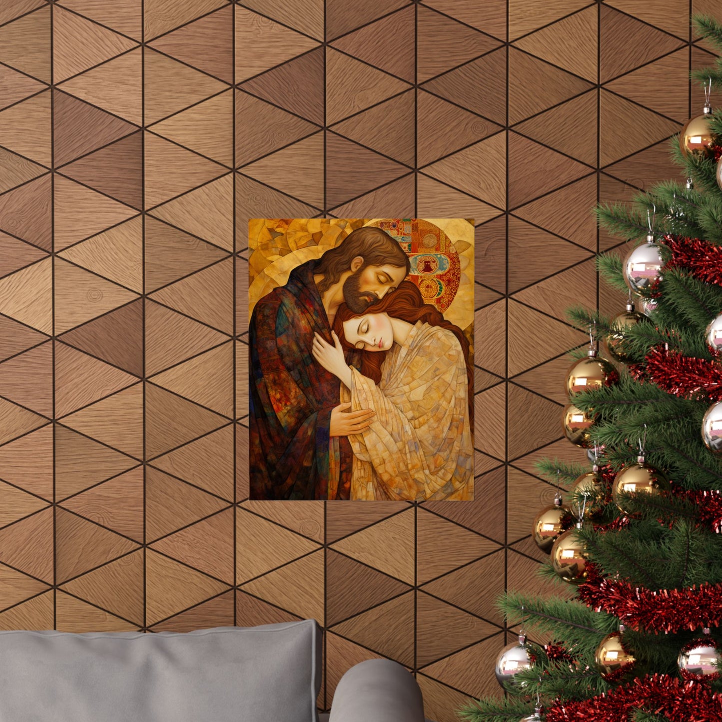 Healing Love- The Embrace of Christ and Mary Magdalene Print - Poster - Catholic Fine Art print - Sanctified Souls Print - Premium Matte